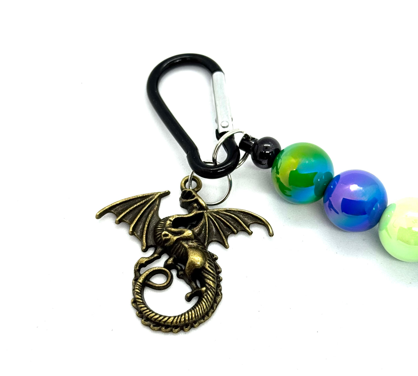 FDSS “My Emotional Support Dragon” Dragon Pom Pom Handmade Keychain Charm
