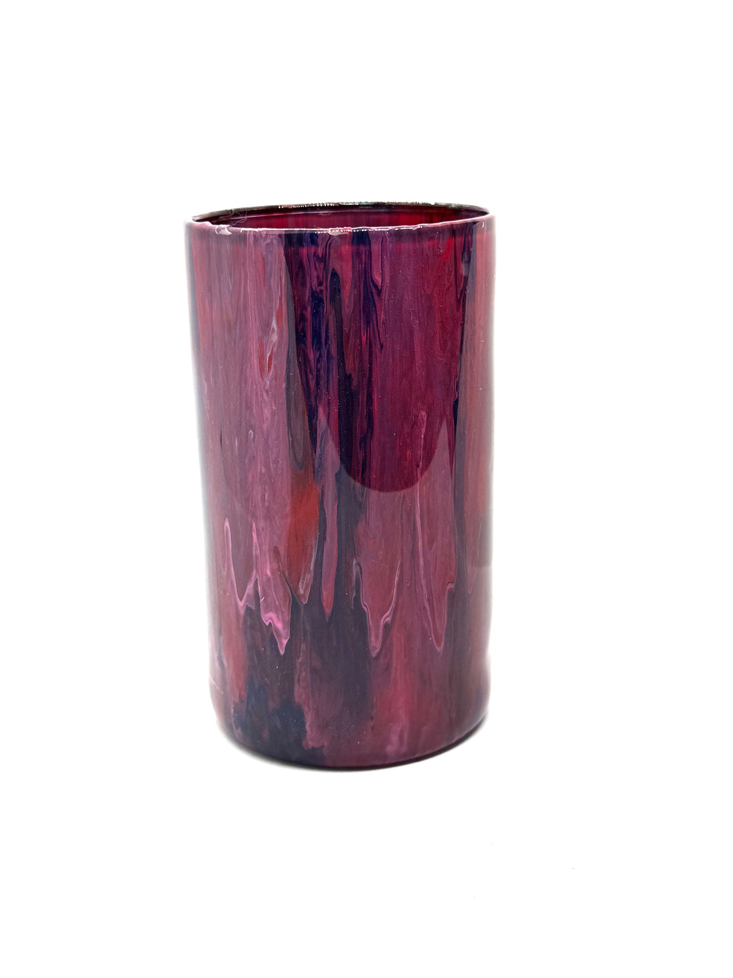 Crimson Spill Vase