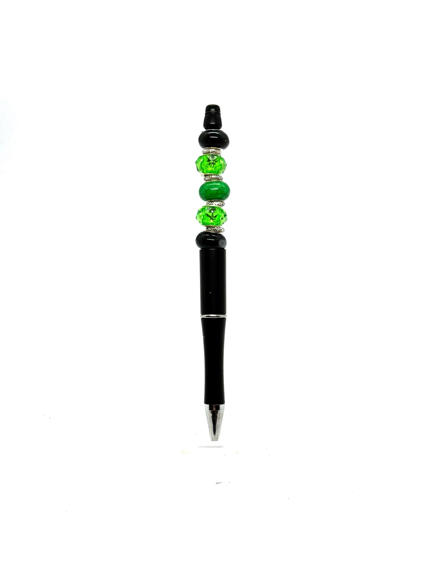 Black & Green Beaded Pen