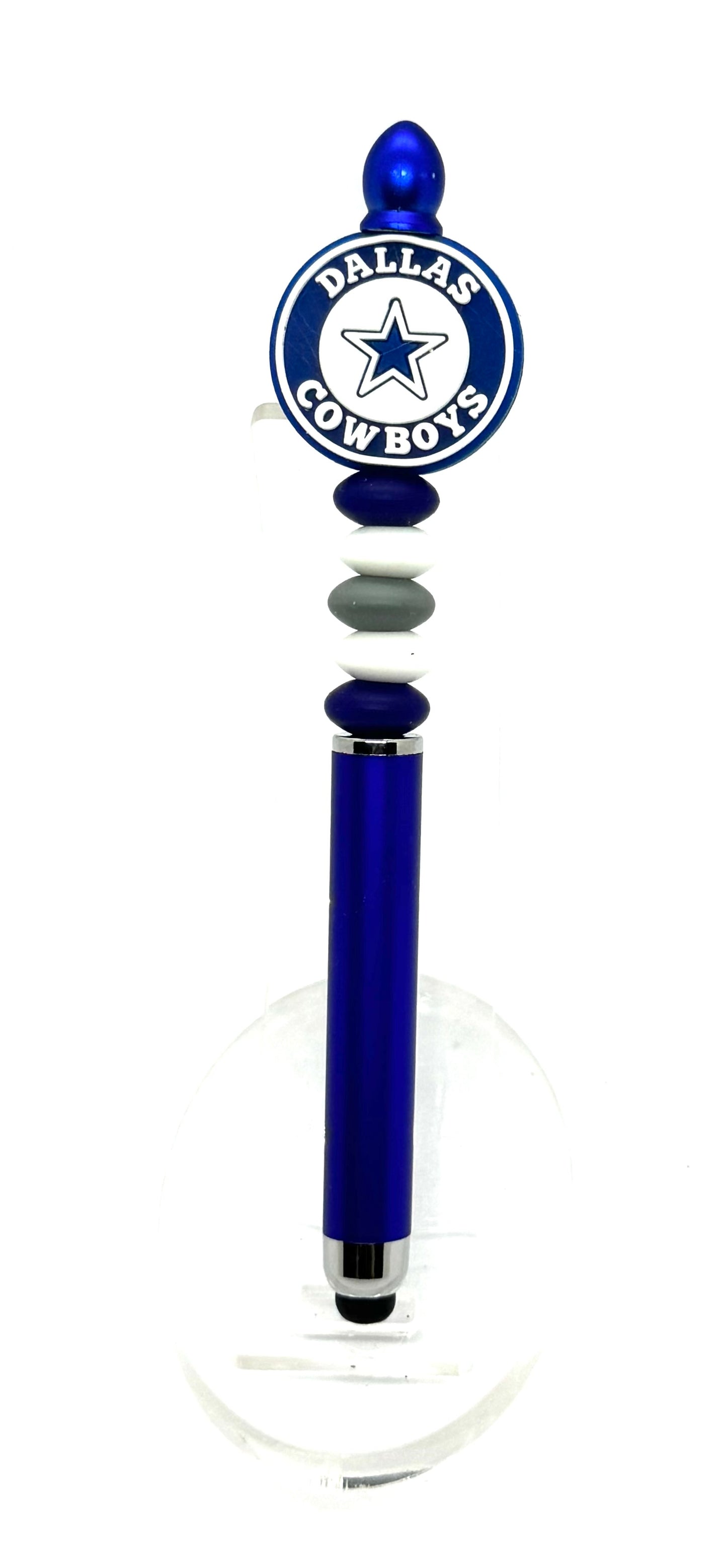 Handmade Dallas Cowboys Inspired Beaded Stylus Pen | Refillable Touchscreen Pen