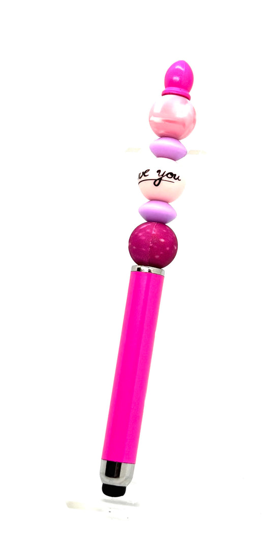 Powered by Love… and a Little Bit of Chaos | Handmade “Love” Beaded Stylus Pen