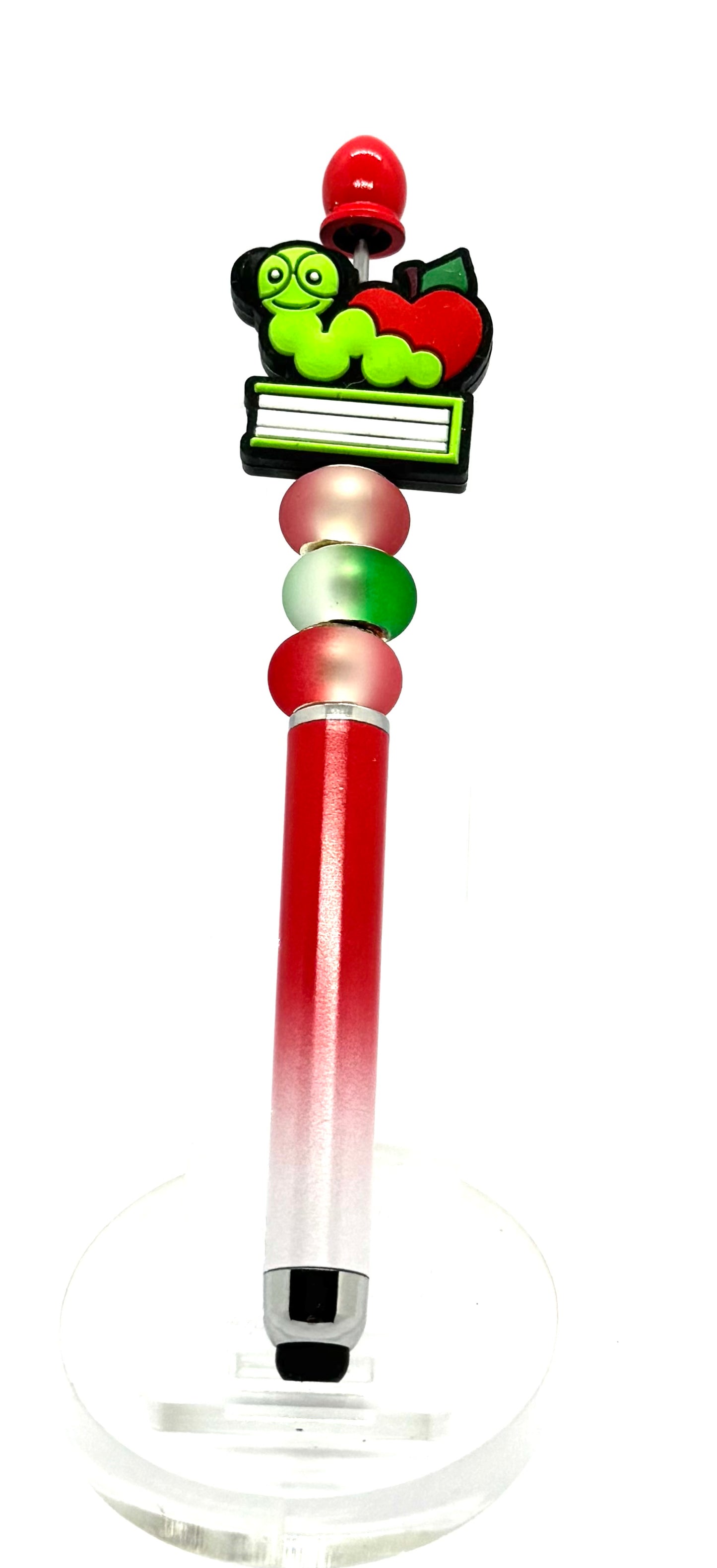 Bookworms, Apples & Beautiful Chaos | Handmade Teacher Beaded Stylus Pen