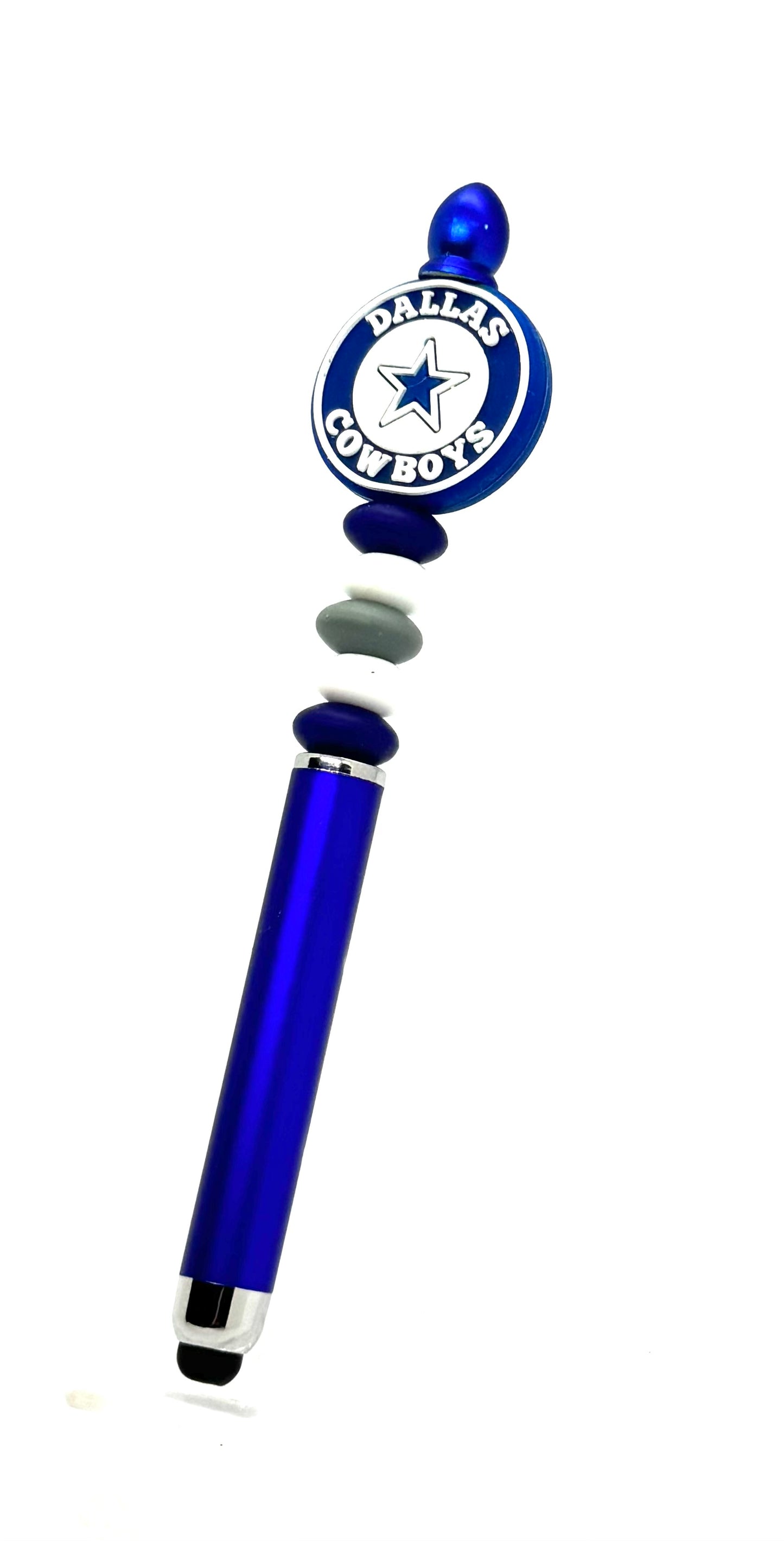 Handmade Dallas Cowboys Inspired Beaded Stylus Pen | Refillable Touchscreen Pen