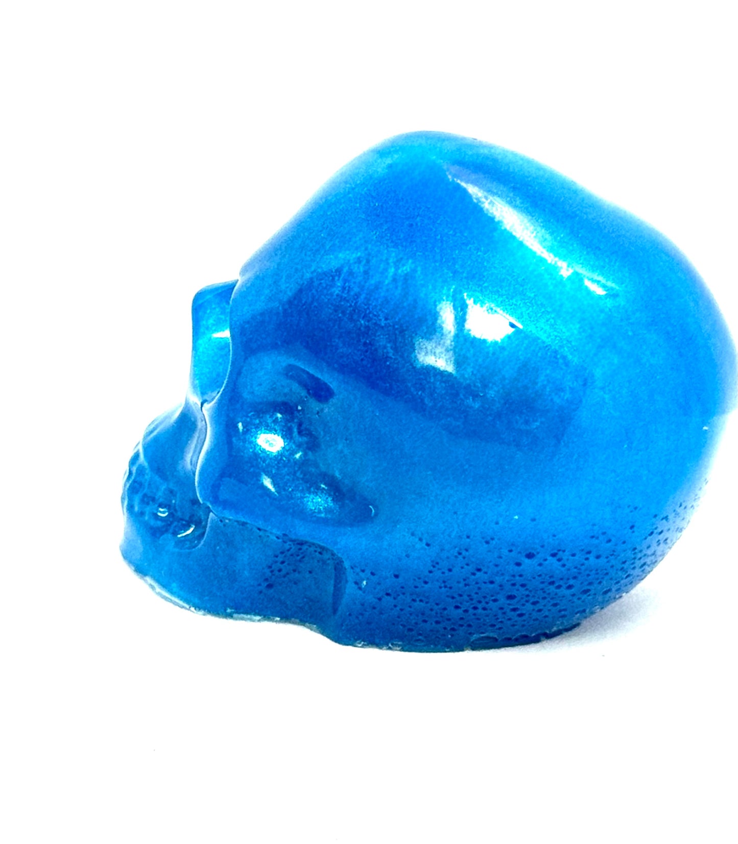 “Drowned Promises” Skull – Ocean Blue Toxic Love Relic | Until Death Do Us Part Collection | Handmade Resin Gothic Decor