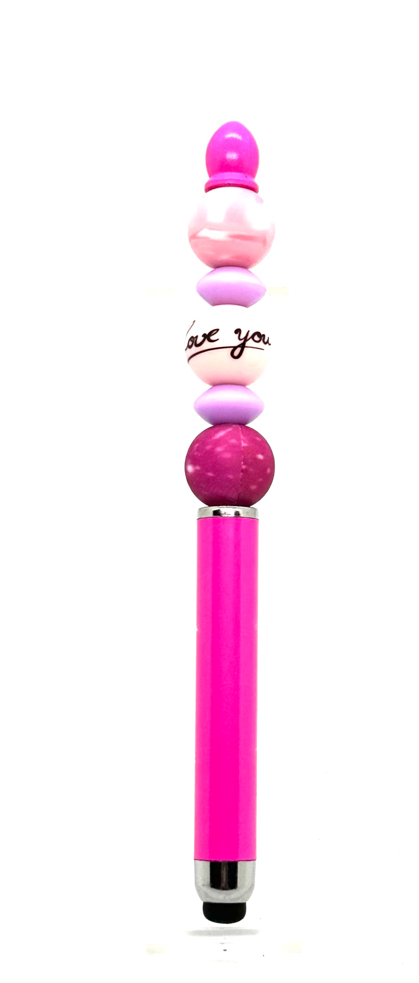 Powered by Love… and a Little Bit of Chaos | Handmade “Love” Beaded Stylus Pen