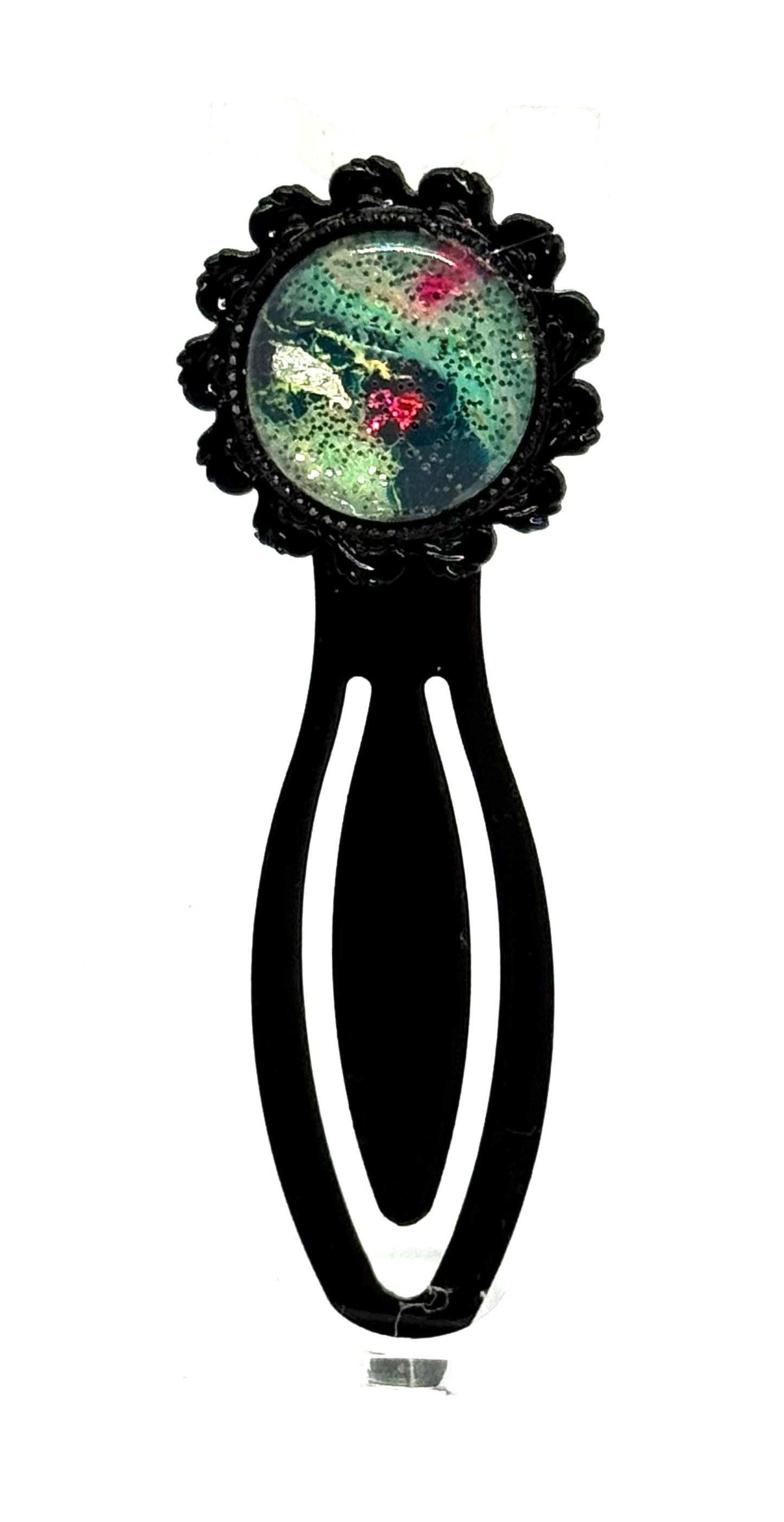 The “Dark Fairy Had Trust Issues” Handmade Glass Bookmark