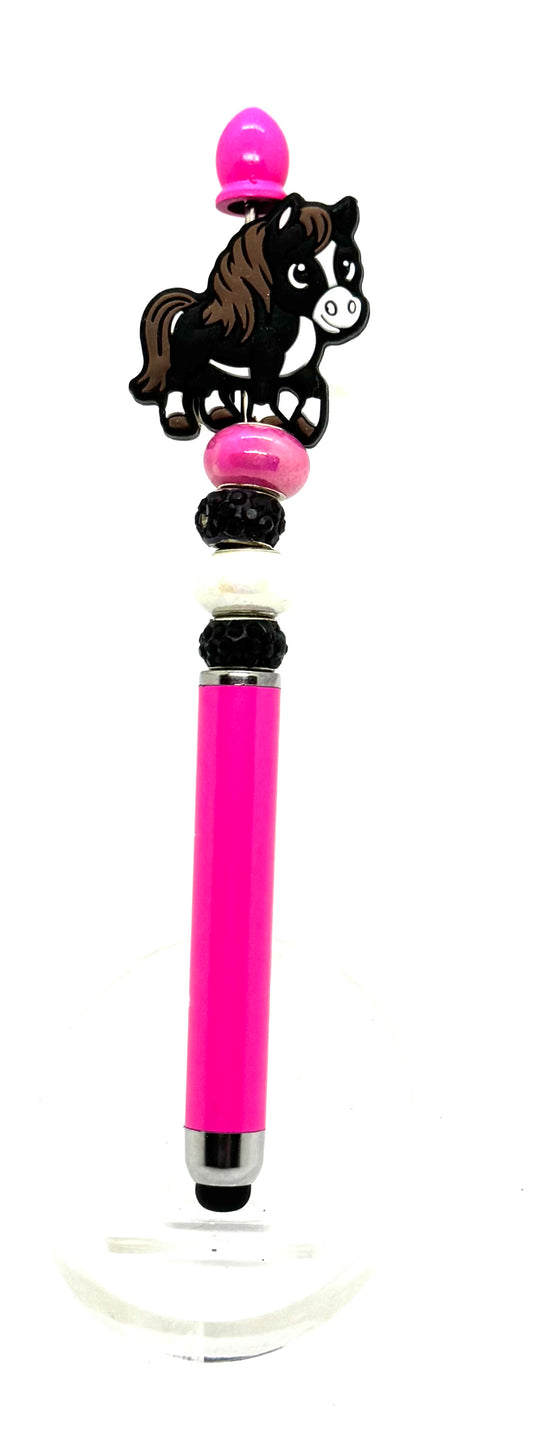Tiny Horse. Big Sass. | Handmade Pony Lover Beaded Stylus Pen