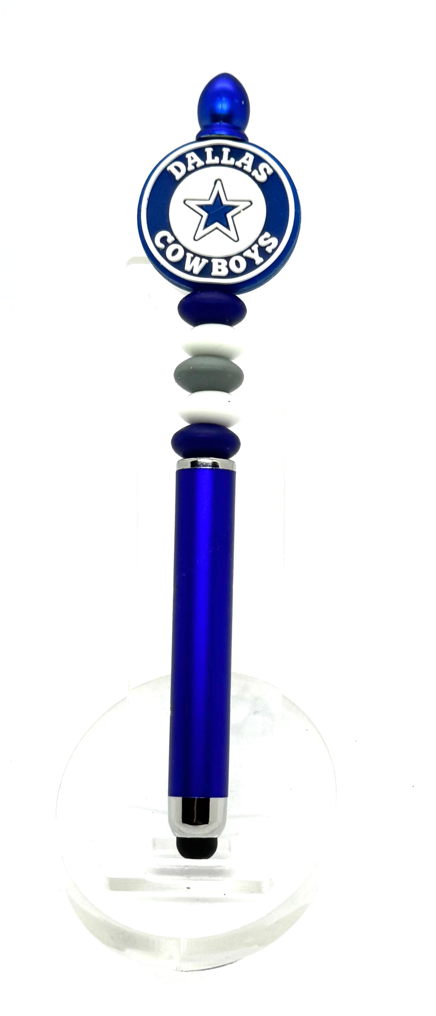 Handmade Dallas Cowboys Inspired Beaded Stylus Pen | Refillable Touchscreen Pen