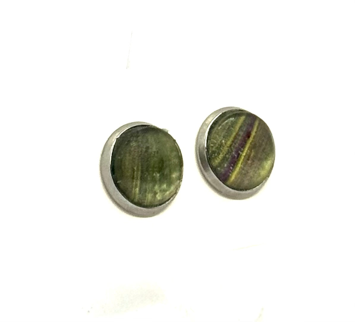 Moss Boss | Handmade Woodland Swirl Stud Earrings