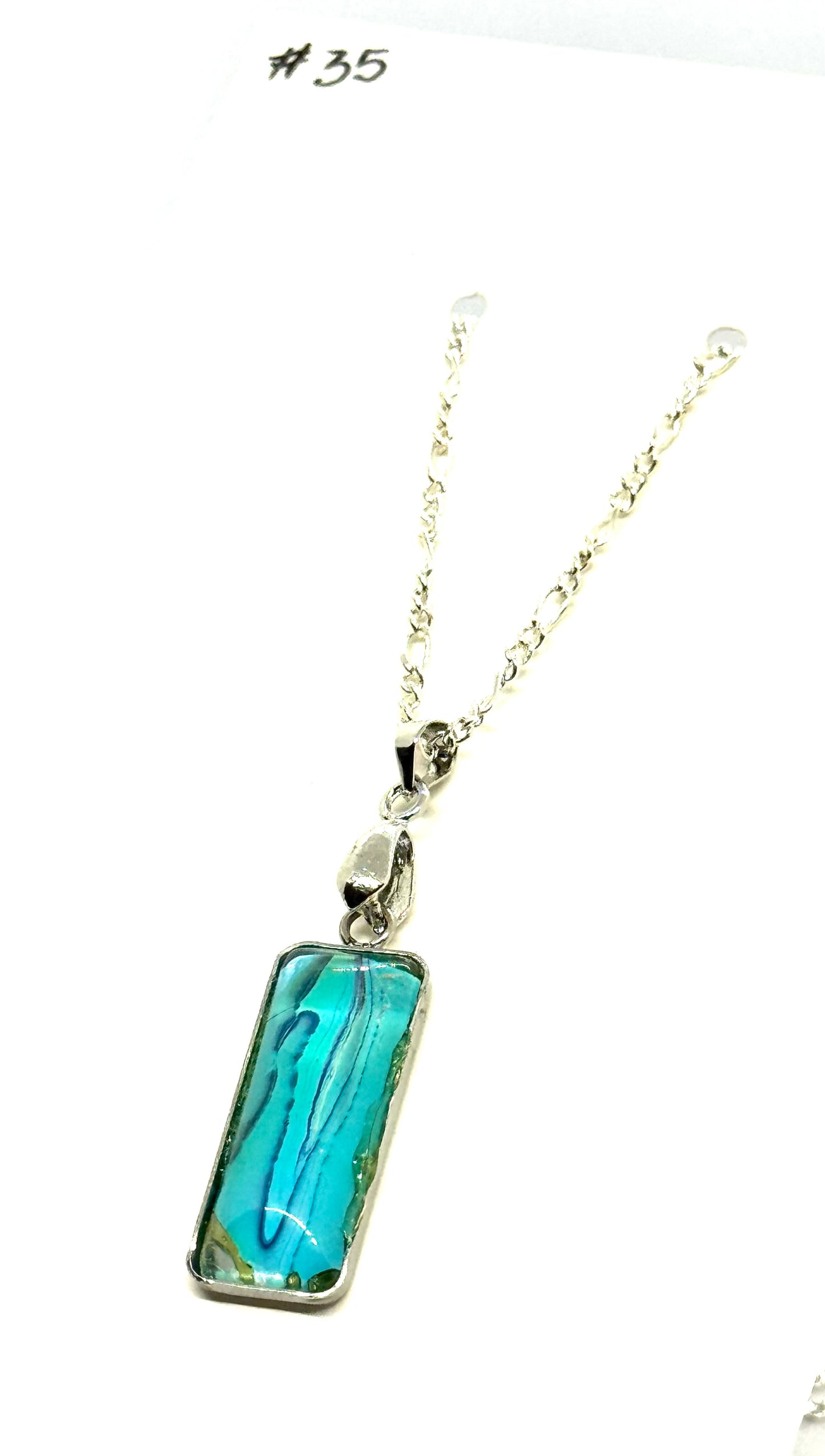 #35 Electric Calm Bar Necklace