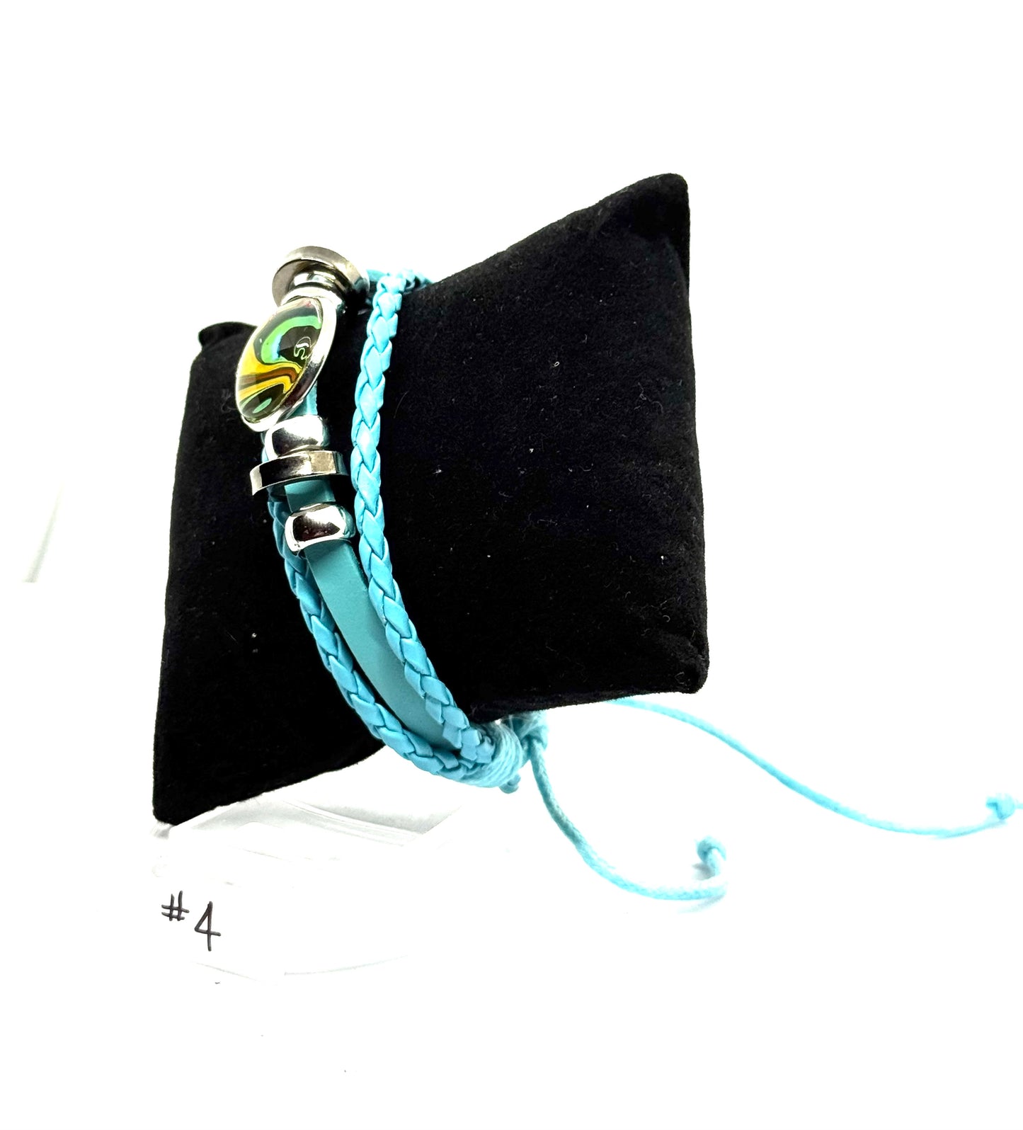 #4 “Main Character Energy Bracelet – Turquoise Chaos Wrap (One of a Kind)”