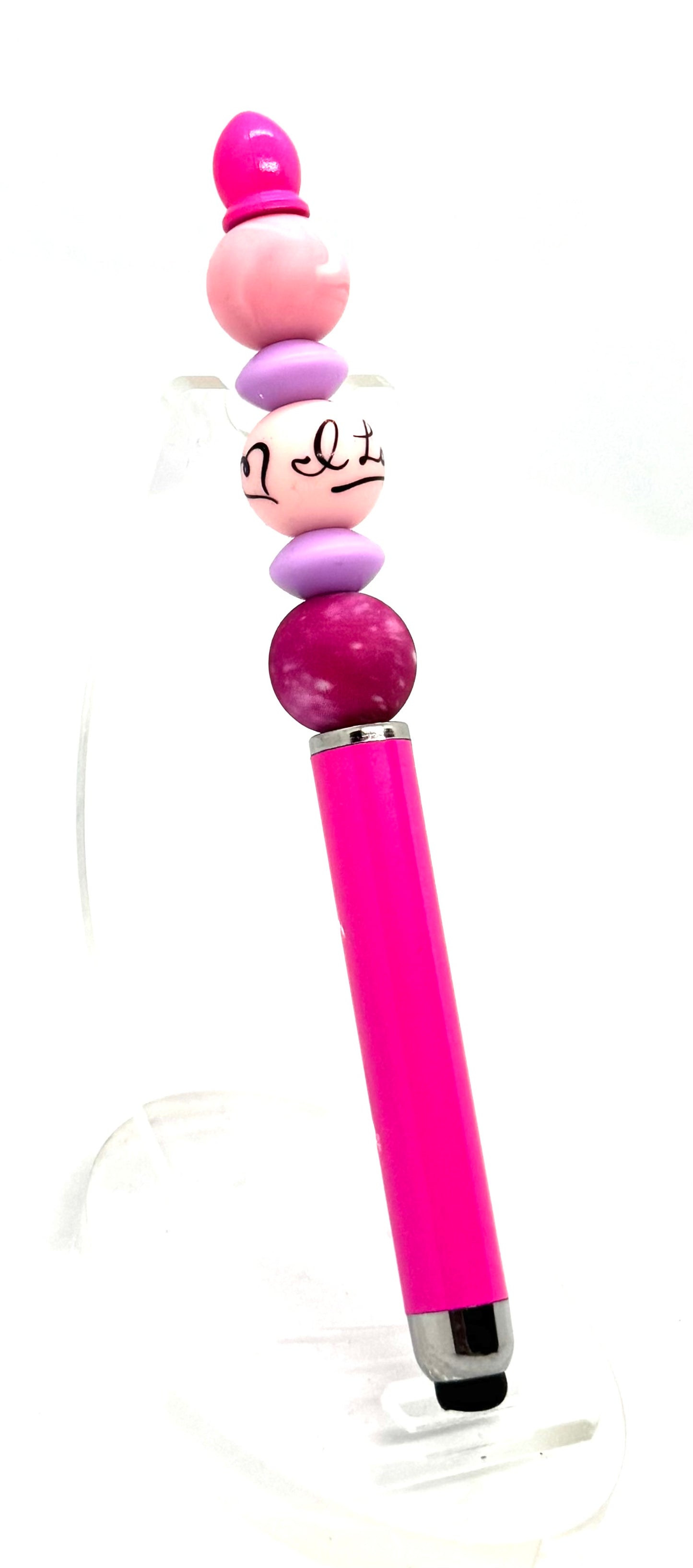 Powered by Love… and a Little Bit of Chaos | Handmade “Love” Beaded Stylus Pen