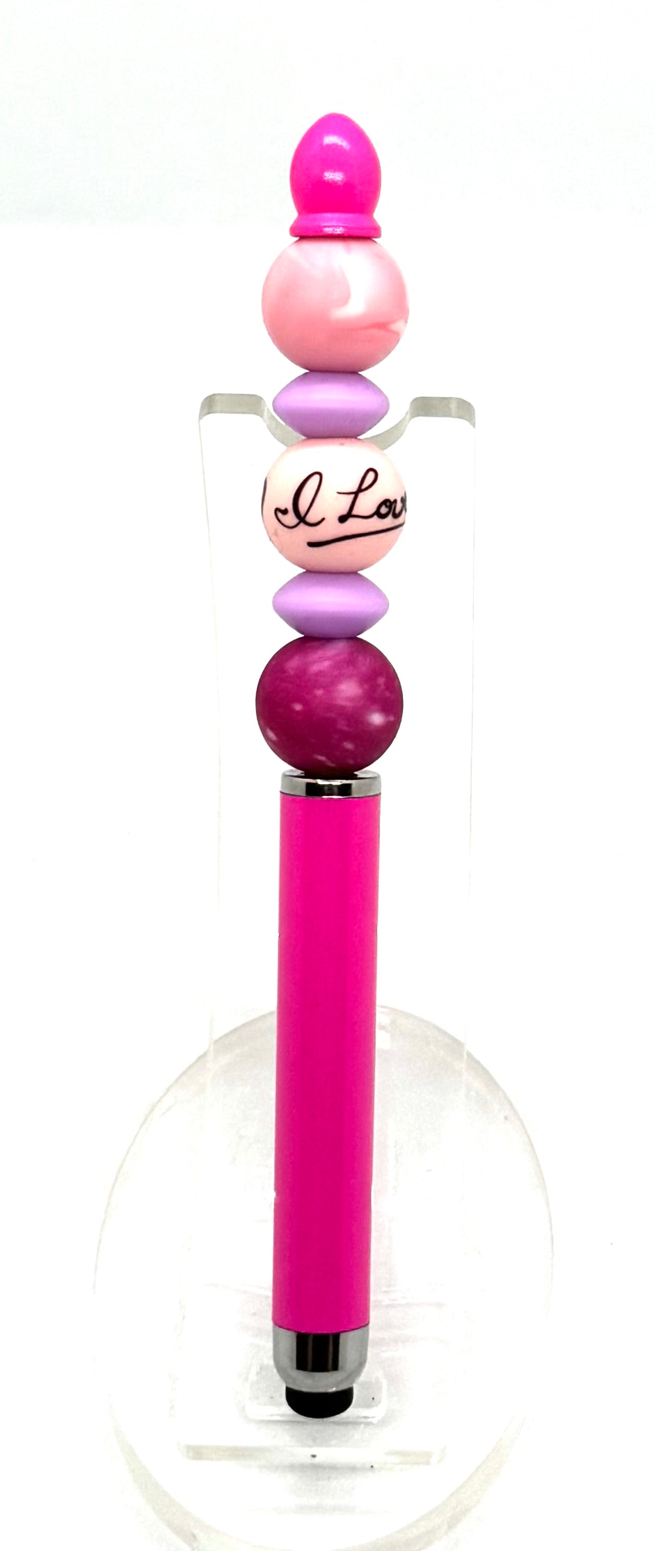 Powered by Love… and a Little Bit of Chaos | Handmade “Love” Beaded Stylus Pen