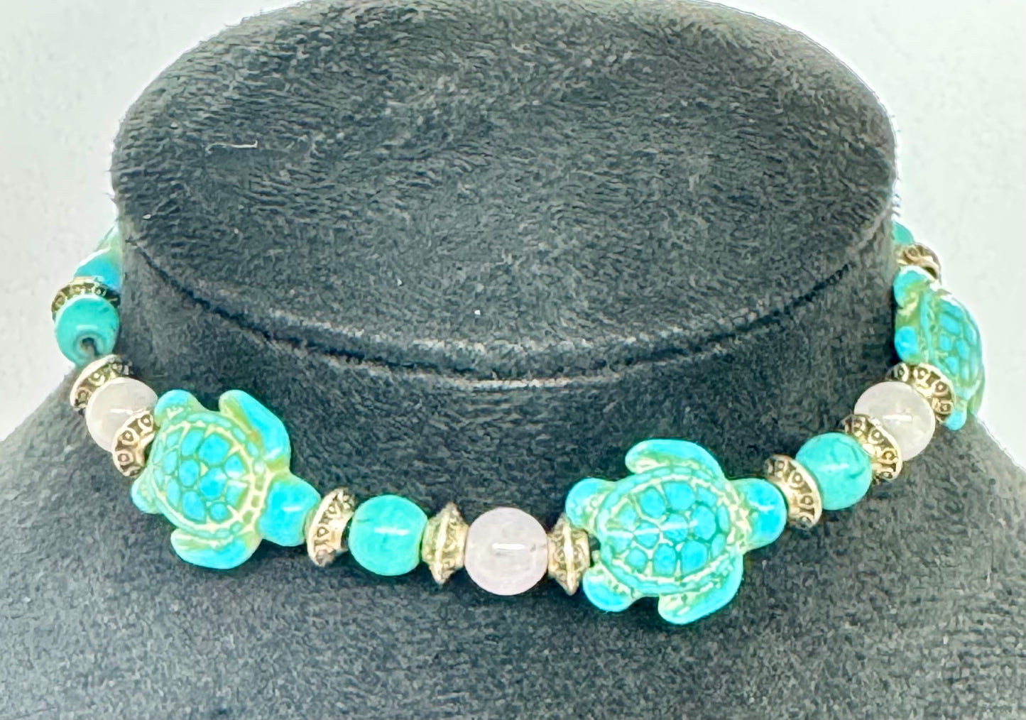 Turquoise Turtle Necklace & Bracelet Set