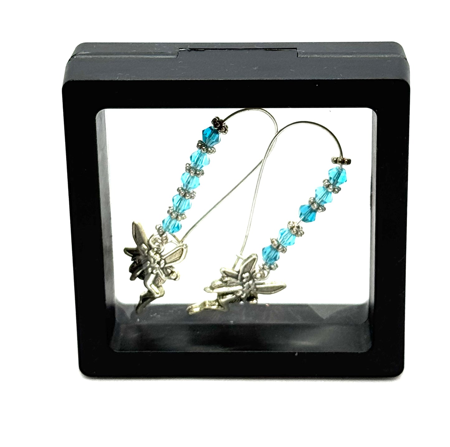 #35 Pixie Dust & Poor Decisions Earrings – Crystal Fairy Charm Earrings 🧚‍♀️💙✨