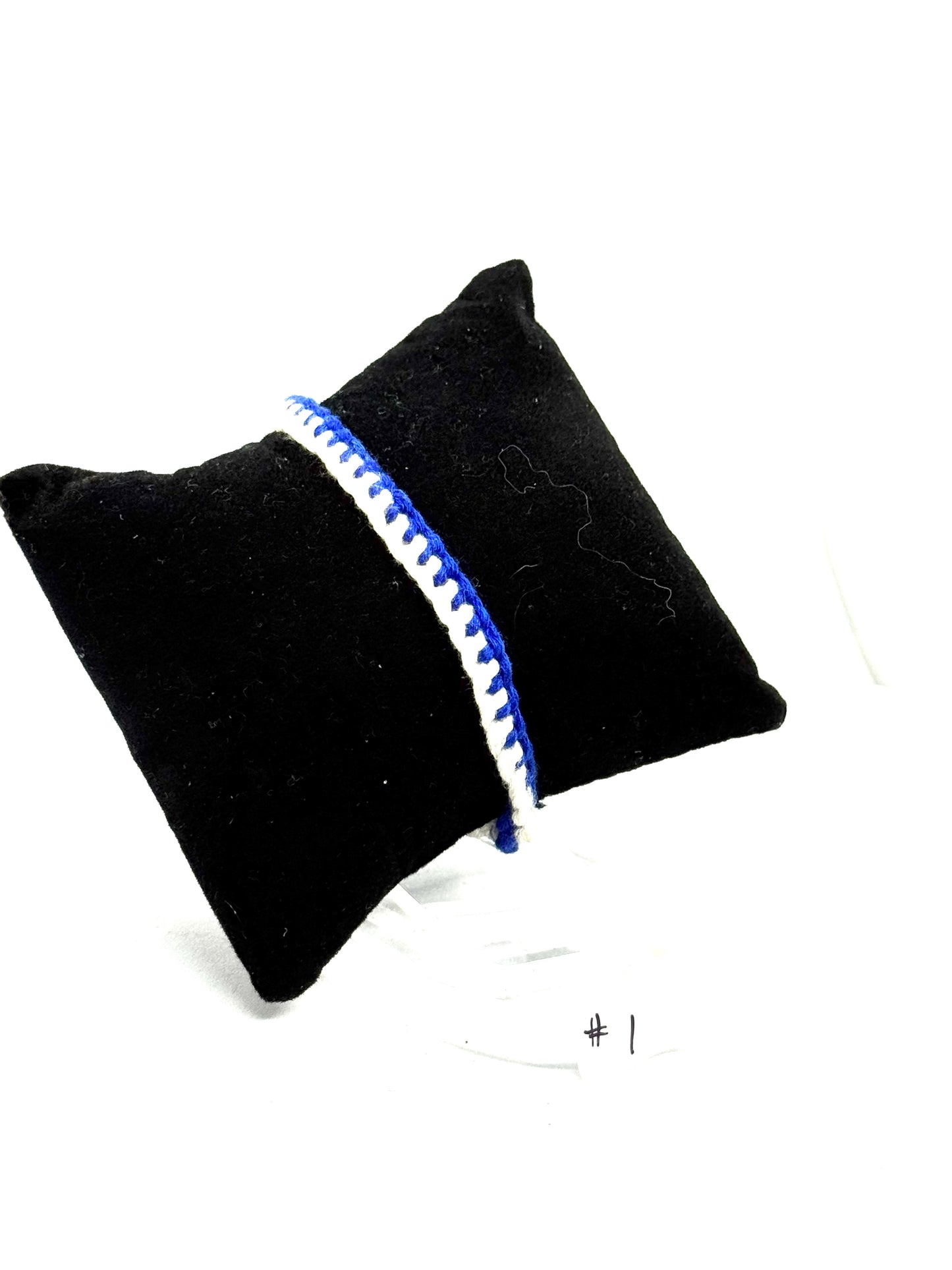 #1 “Not Your Basic Bracelet 😏 | Handmade Blue + White Braided Bracelet | Minimal Chaos Wrist Candy | One-of-a-Kind FDSS Handmade Jewelry”