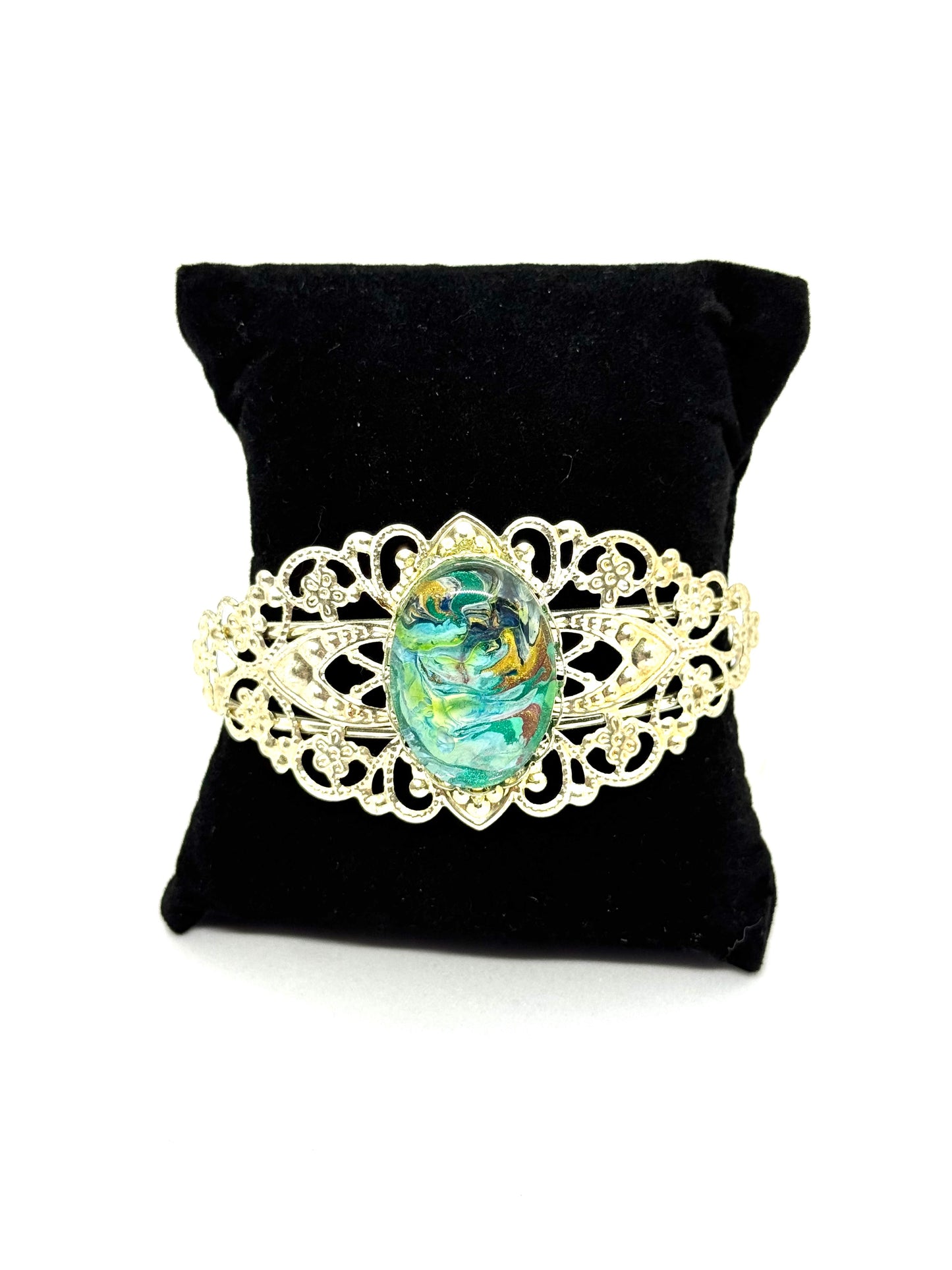 #1 “Forest Witch Energy Filigree Cuff – Pretty, Powerful, and Mildly Unhinged”