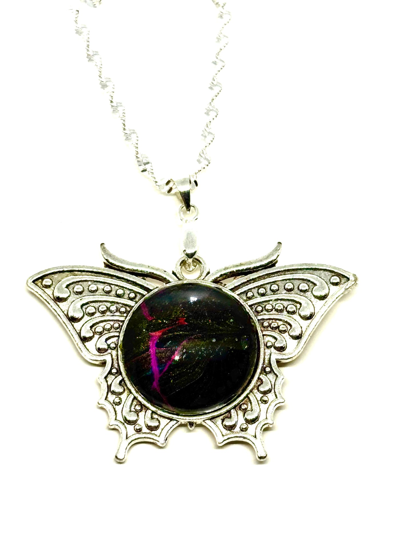 #29 Tectonic Mood Swing – Dark Winged Chaos Pendant Necklace | One-of-a-Kind FDSS Statement Jewelry