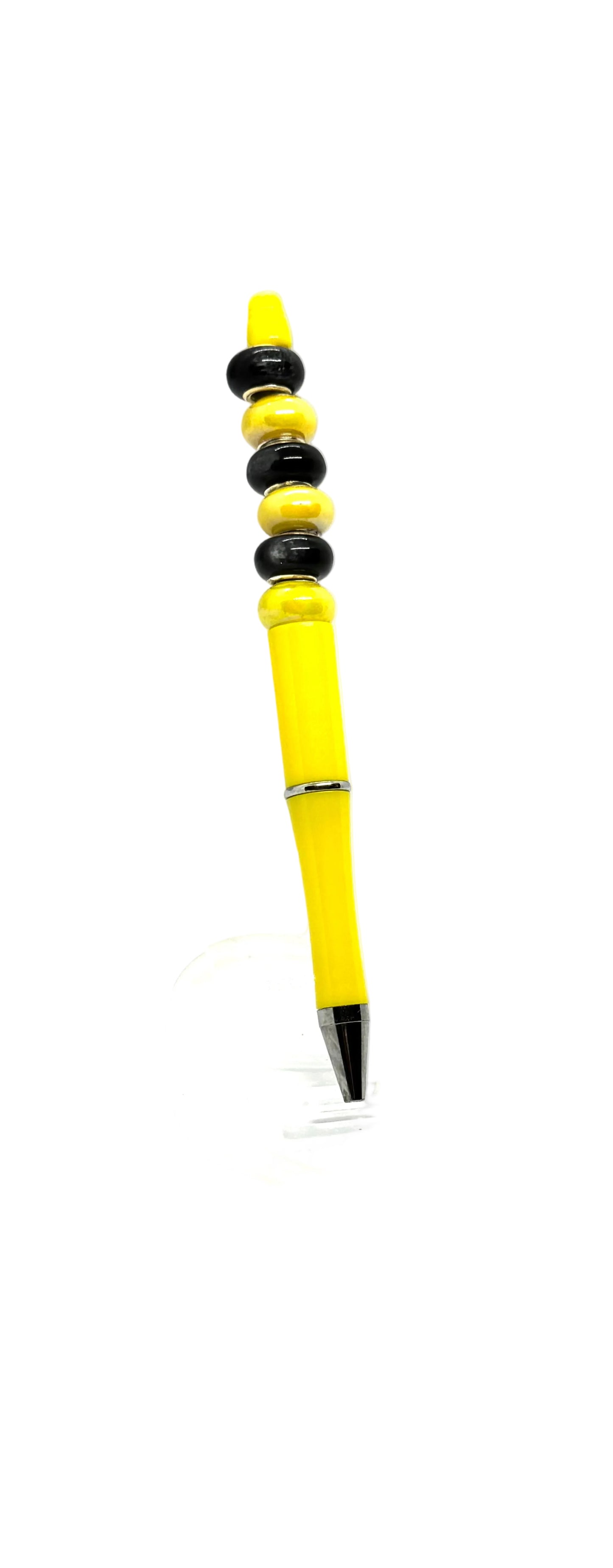 Black & Yellow Beaded Pen