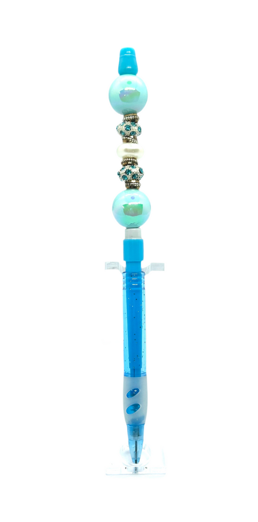 Blue Beaded Pencil