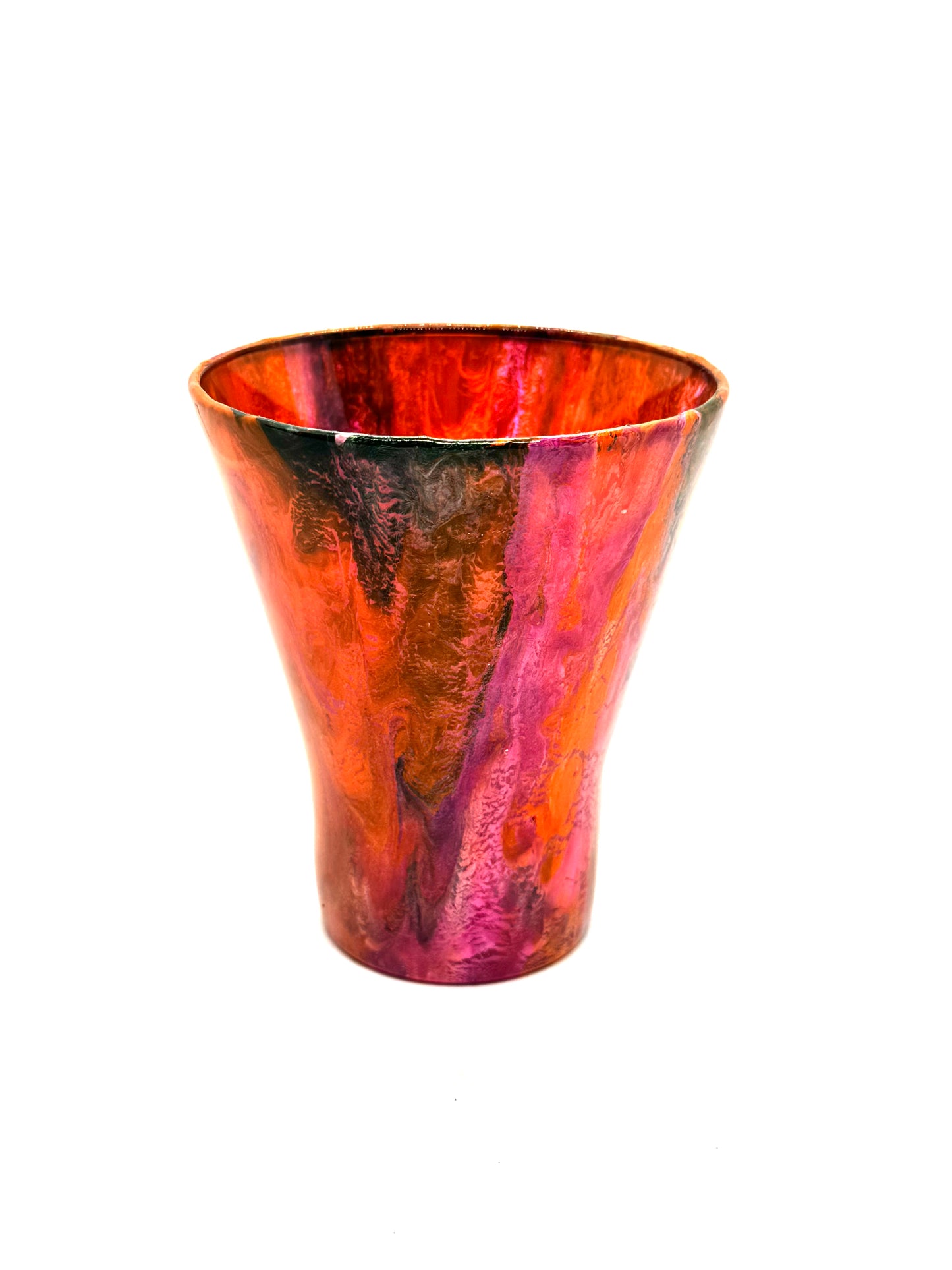 Molten Sunset Resin Drinking Glass