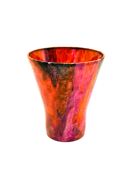 Molten Sunset Resin Drinking Glass