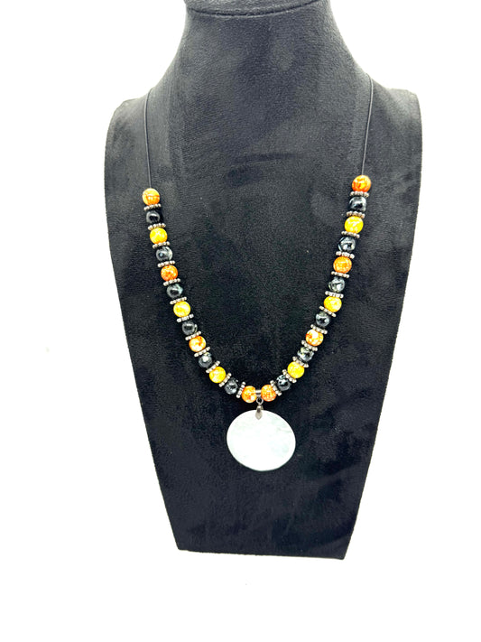 “Sunburnt & Unbothered Shell Statement Necklace”