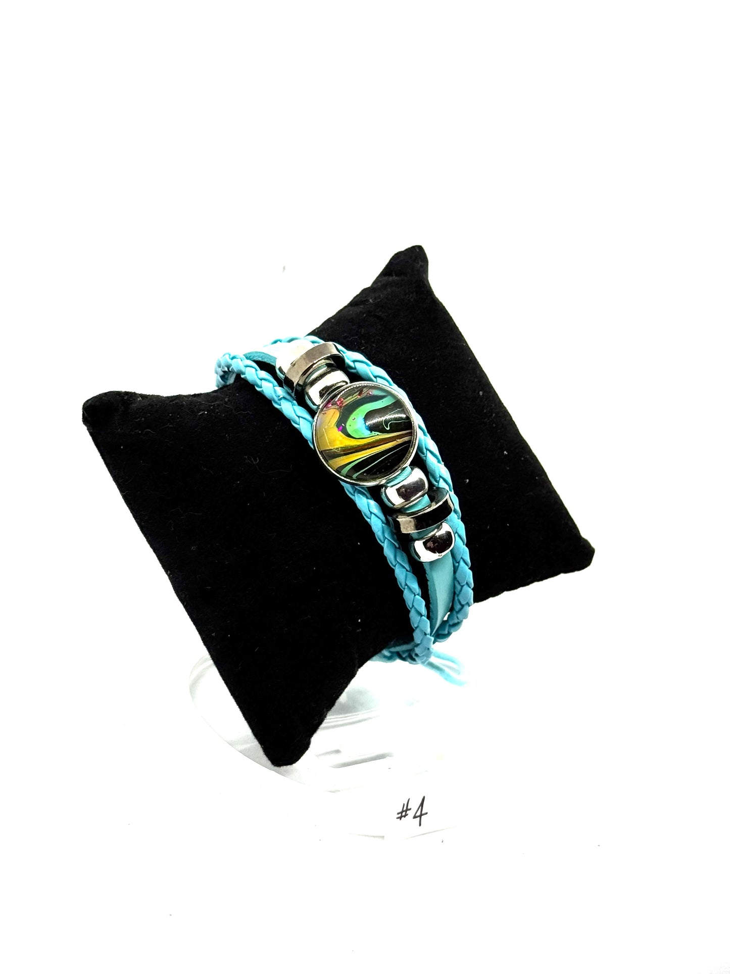 #4 “Main Character Energy Bracelet – Turquoise Chaos Wrap (One of a Kind)”