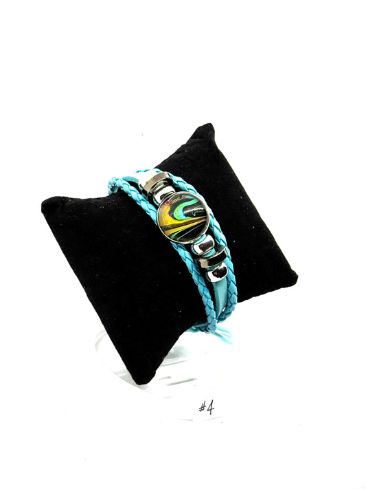 #4 “Main Character Energy Bracelet – Turquoise Chaos Wrap (One of a Kind)”