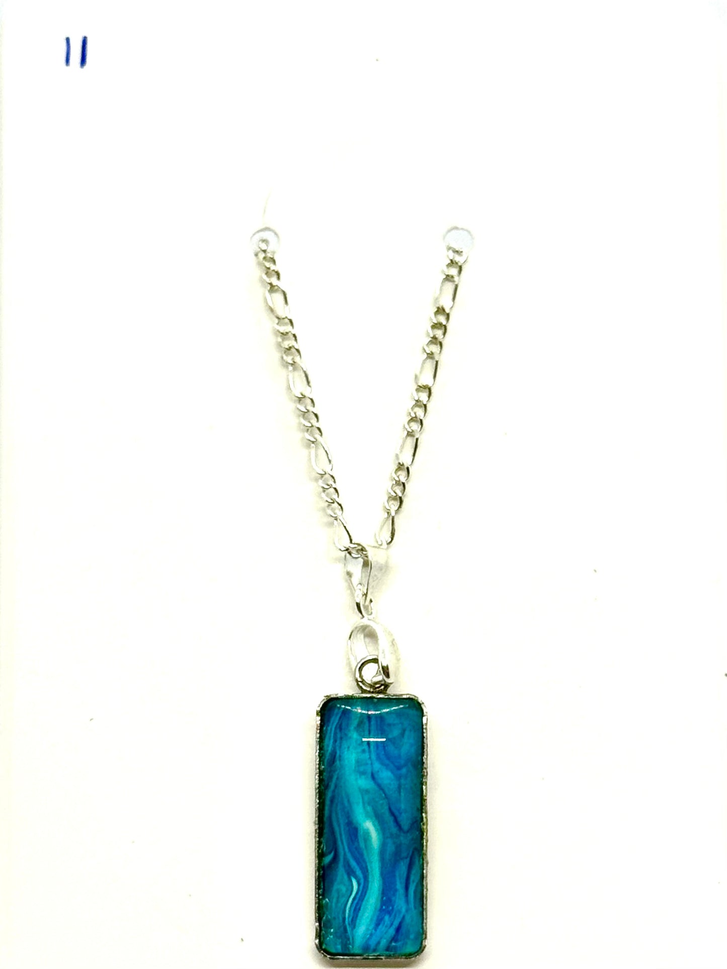 Paint Pour Necklace #11