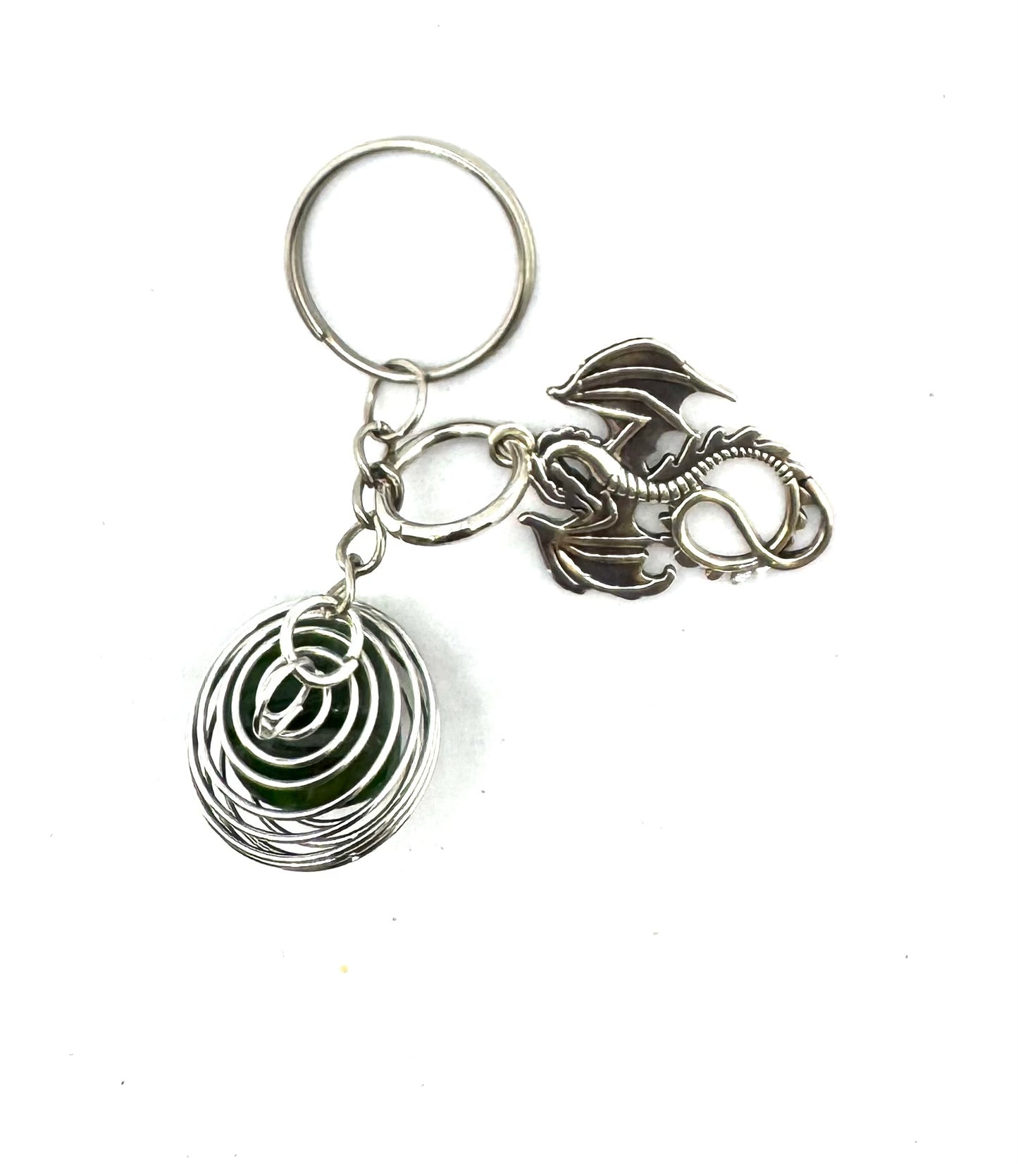 The Dragon’s Emotional Support Crystal™ | Handmade Dragon Gemstone Keychain