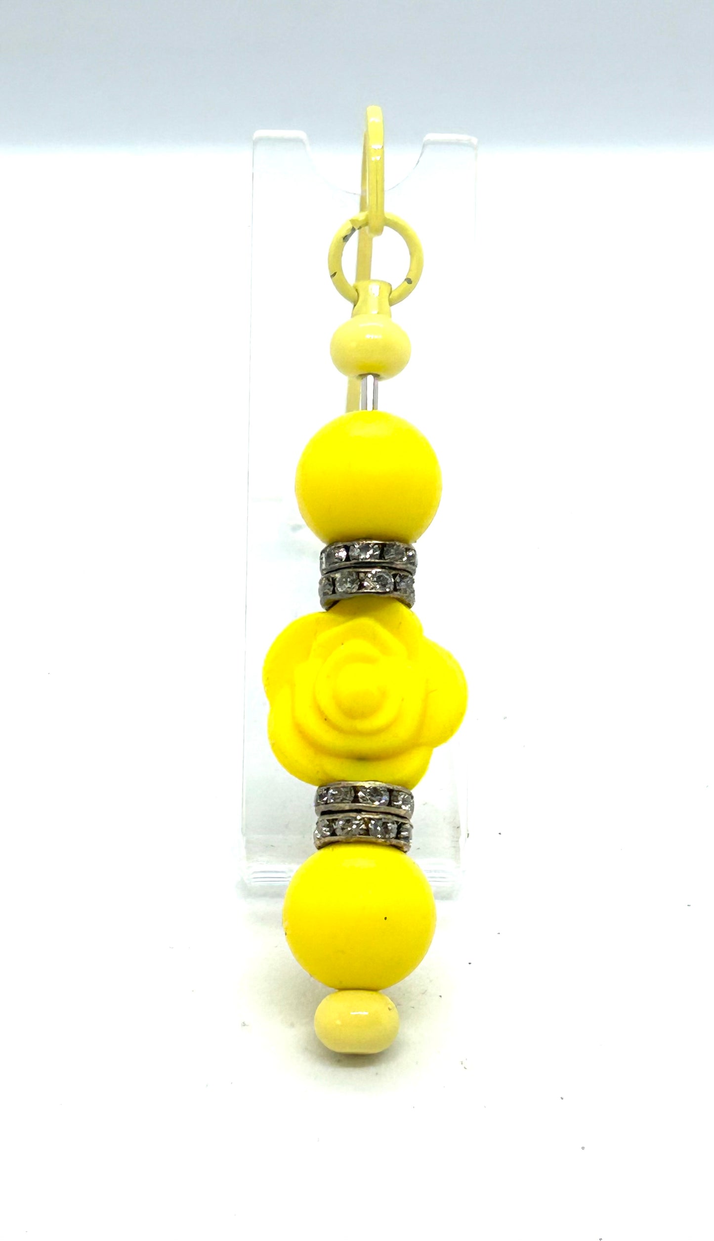 Yellow Rose Metal Shepherds Hook Bookmark