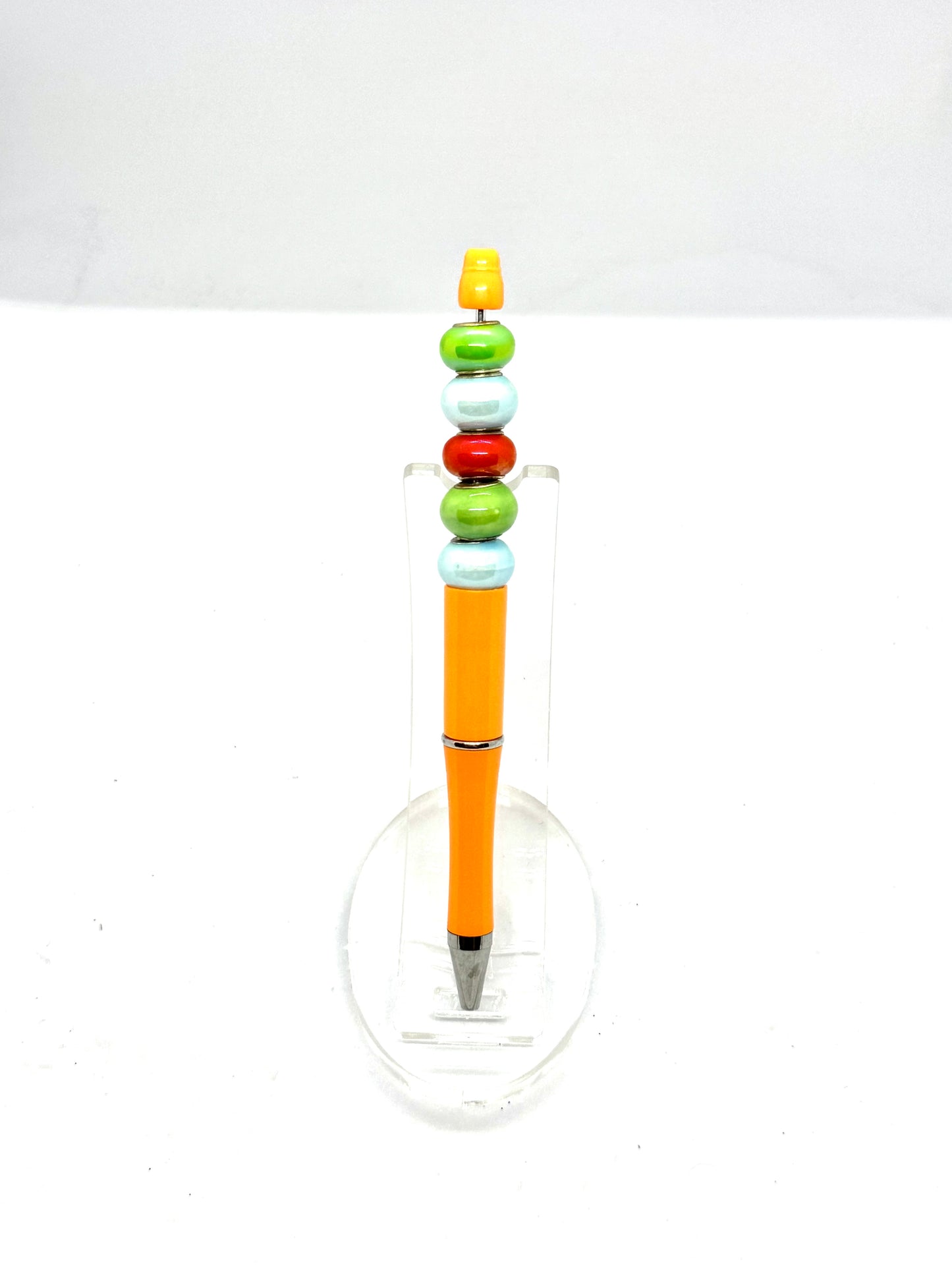 Orange Beaded Pen