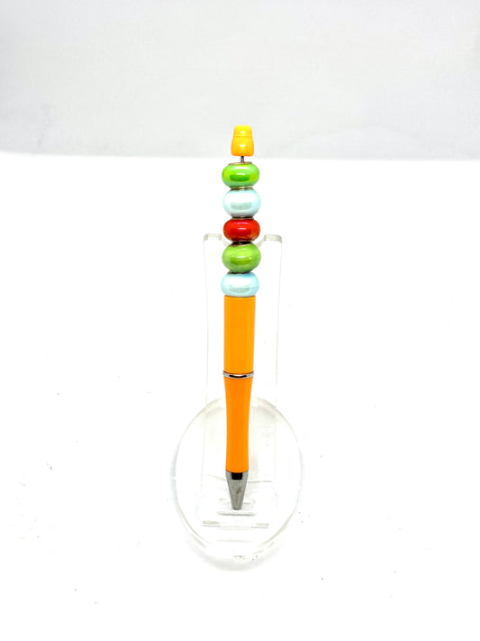 Orange Beaded Pen
