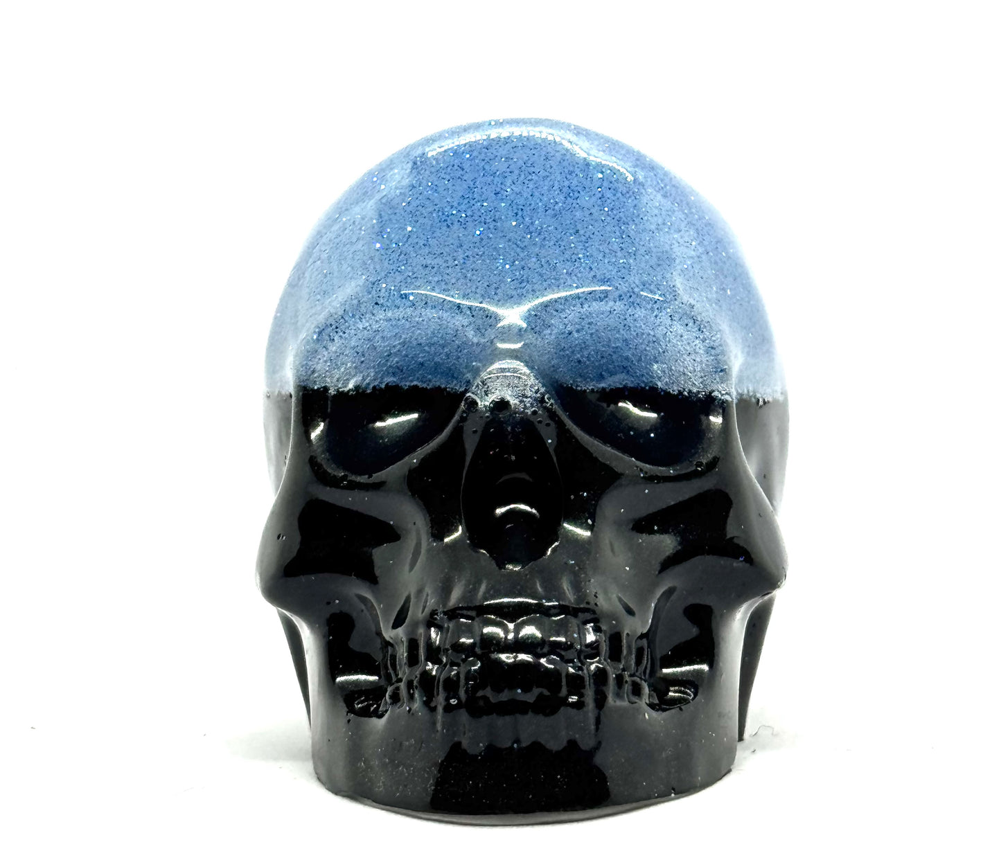 Midnight Brain Freeze Skull – Blue & Black Resin Chaos (FDSS Edition)