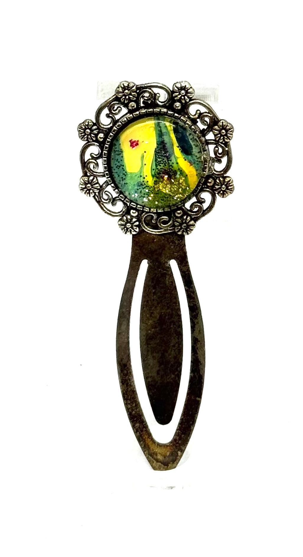 The “Plot Twist in Full Bloom” Handmade Floral Resin Bookmark