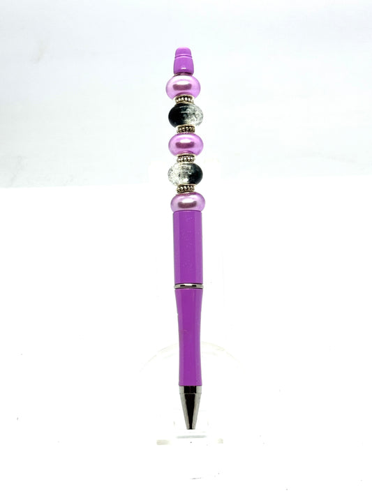 Purple Beaded Pen