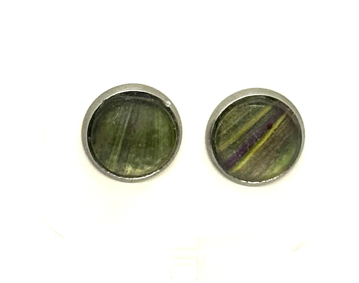 Moss Boss | Handmade Woodland Swirl Stud Earrings