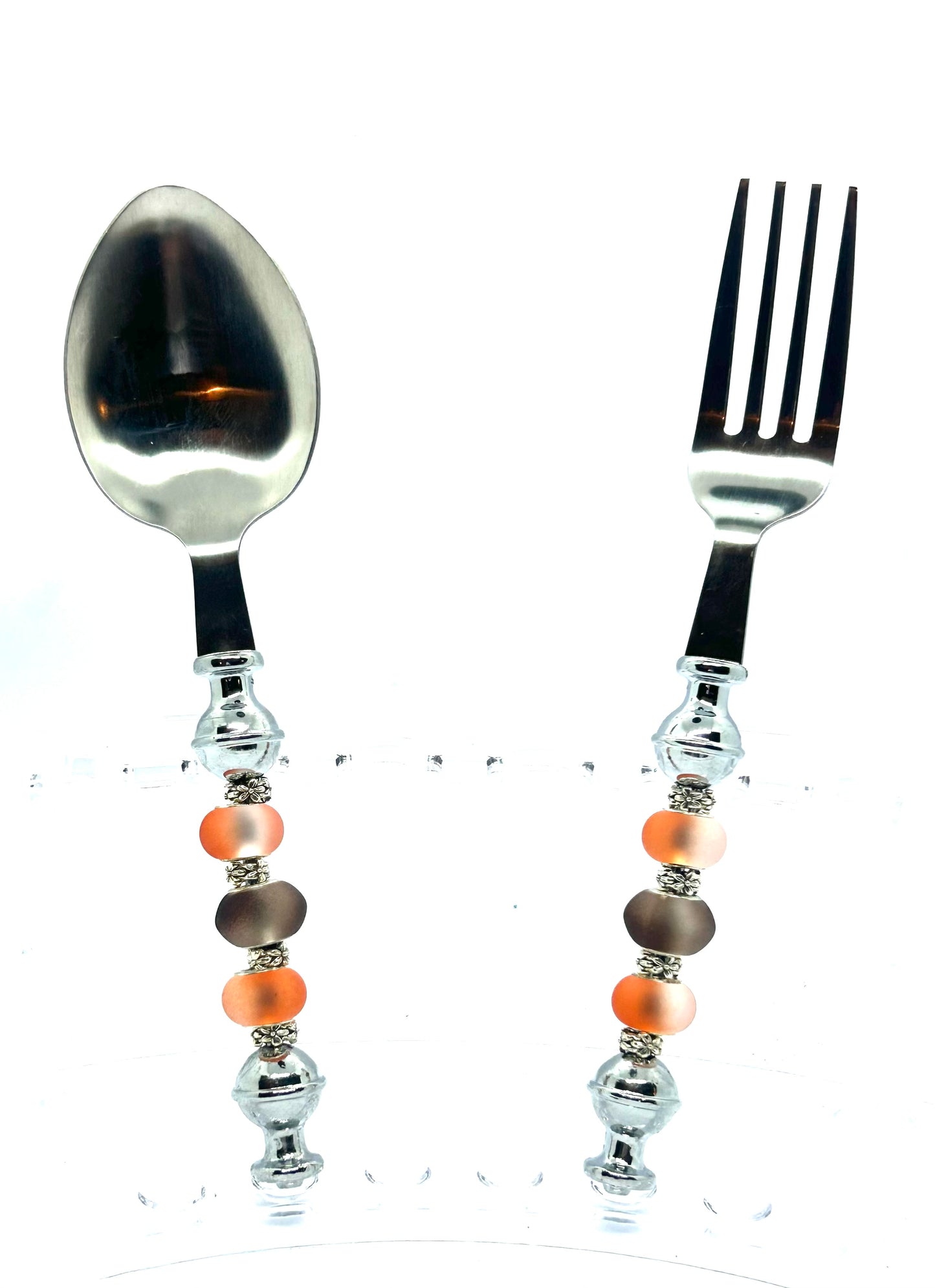Beaded Spoon & Fork 2pc Set