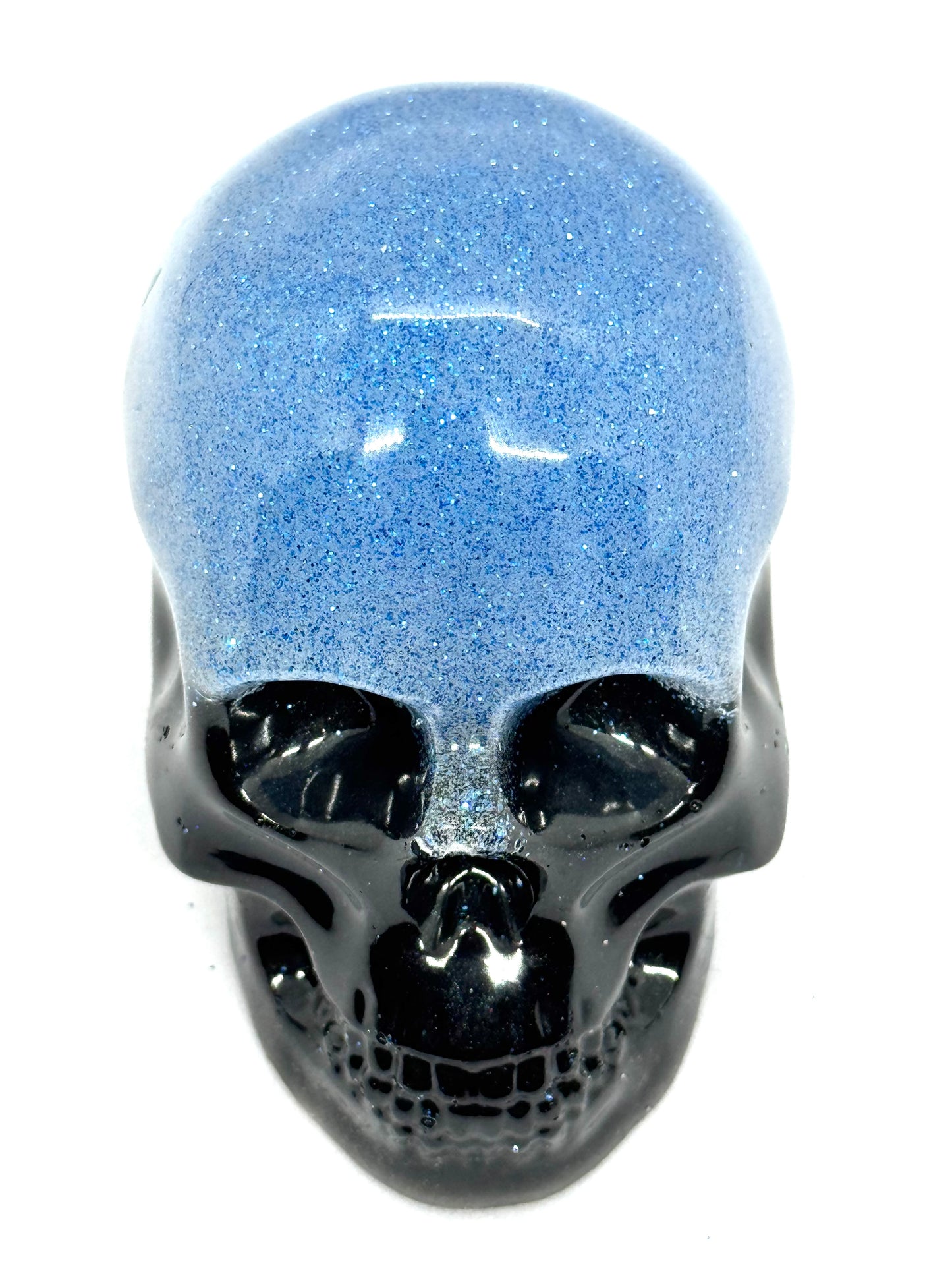 Midnight Brain Freeze Skull – Blue & Black Resin Chaos (FDSS Edition)