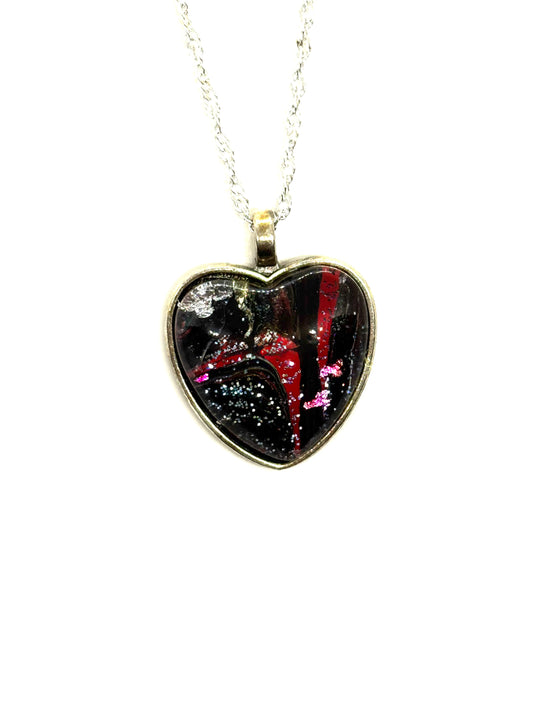 #30 Cracked Chaos Heart Necklace