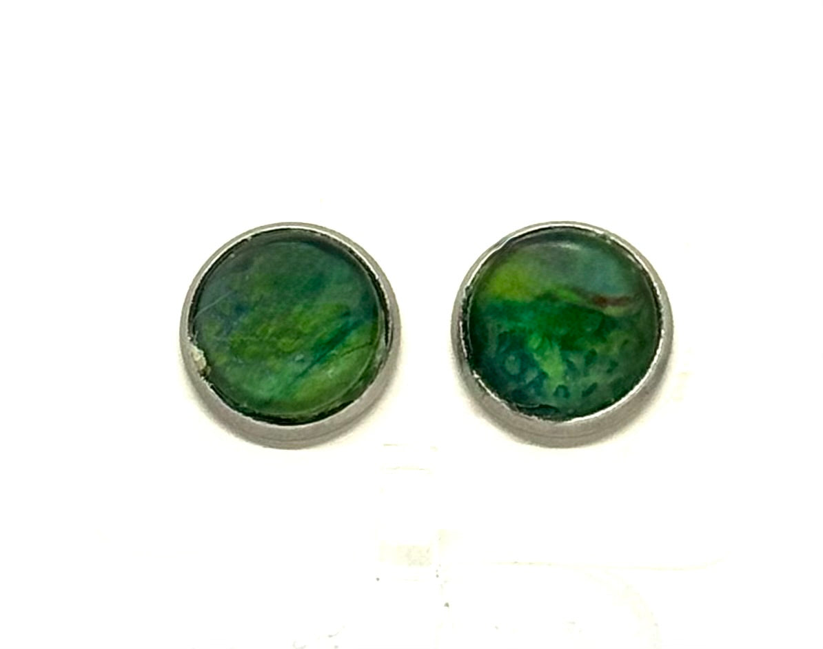 Mother Nature Called… She Wants Her Earrings Back | Handmade Emerald Forest Stud Earrings