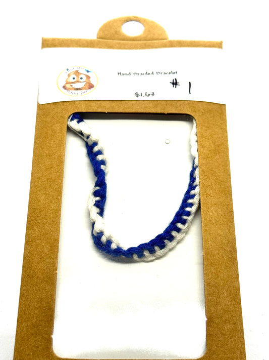 #1 “Not Your Basic Bracelet 😏 | Handmade Blue + White Braided Bracelet | Minimal Chaos Wrist Candy | One-of-a-Kind FDSS Handmade Jewelry”