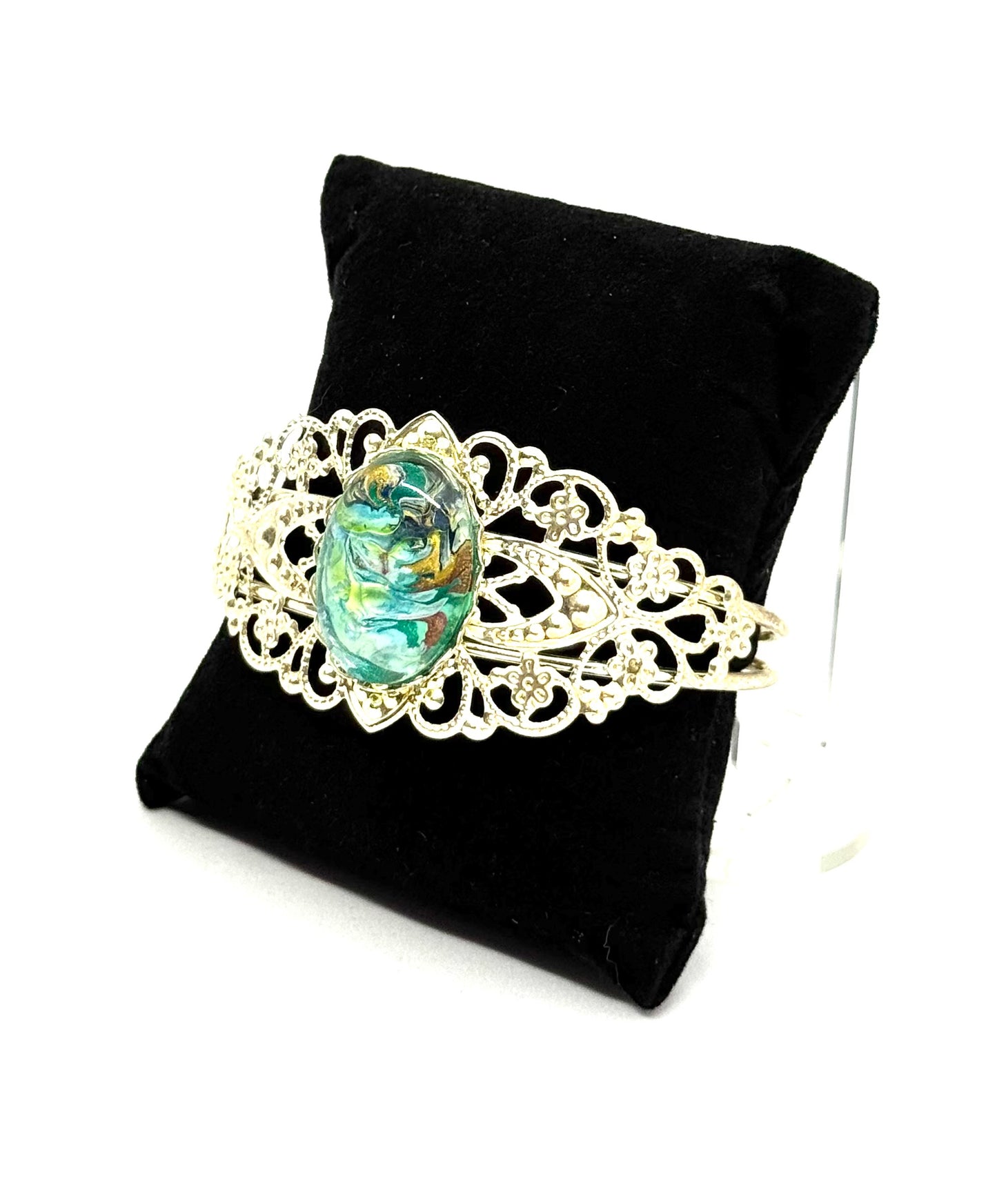 #1 “Forest Witch Energy Filigree Cuff – Pretty, Powerful, and Mildly Unhinged”