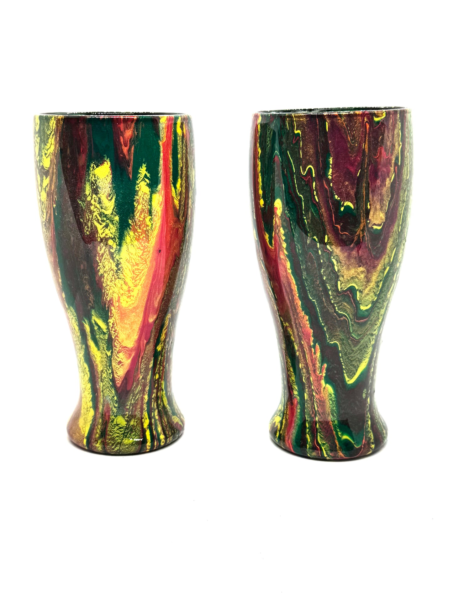 Forest Fire Resin Tumblers (Set of 2) | Handmade & One-of-a-Kind
