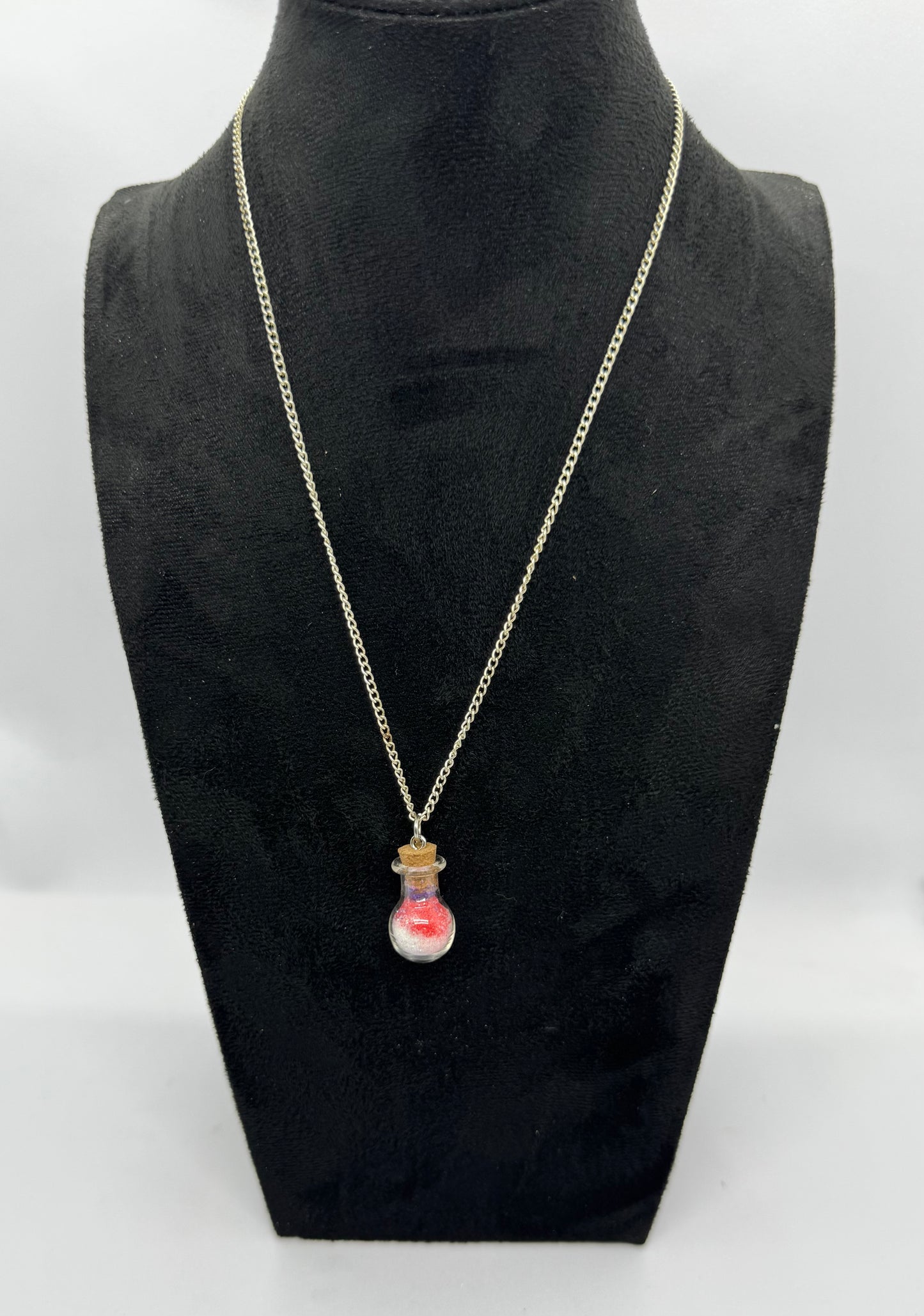 #5G “Red White & Unhinged Potion Bottle Necklace – Freedom Chaos Edition”