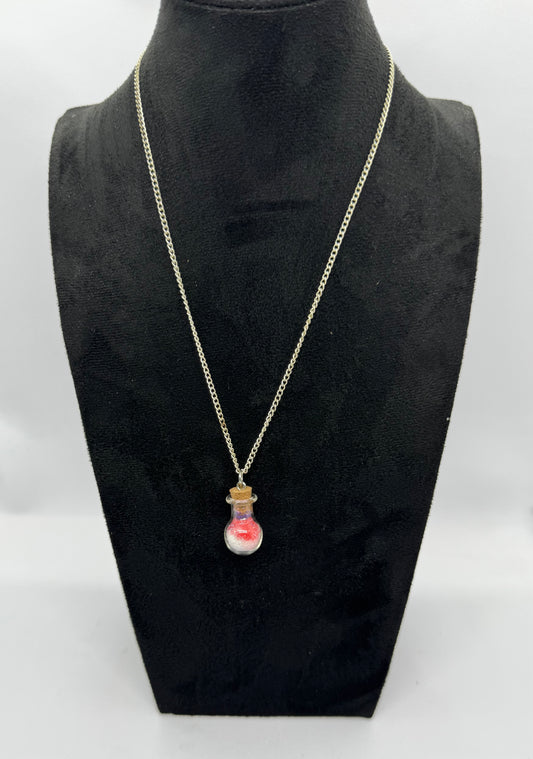 #5G “Red White & Unhinged Potion Bottle Necklace – Freedom Chaos Edition”