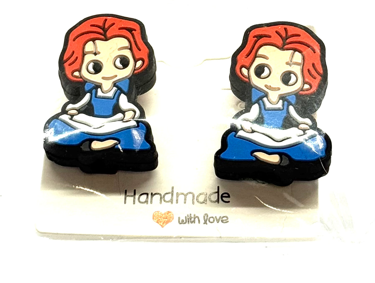 #1 Bookish Chaos Barrettes – Reading Girl Character Hair Clips (2pc Set)