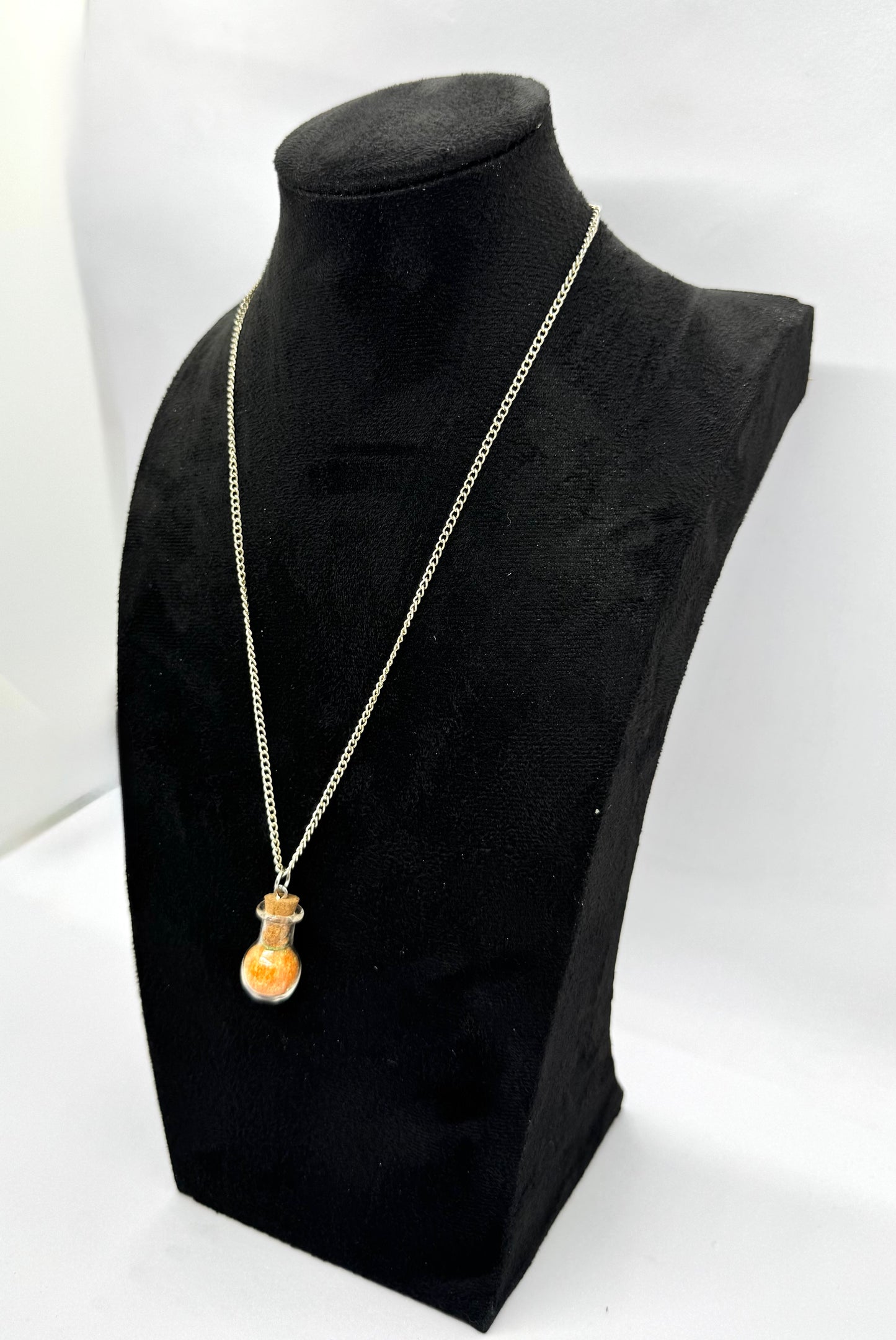 #7G “Sunset Spiral Potion Bottle Necklace – Pretty Decisions, Bad Outcomes”