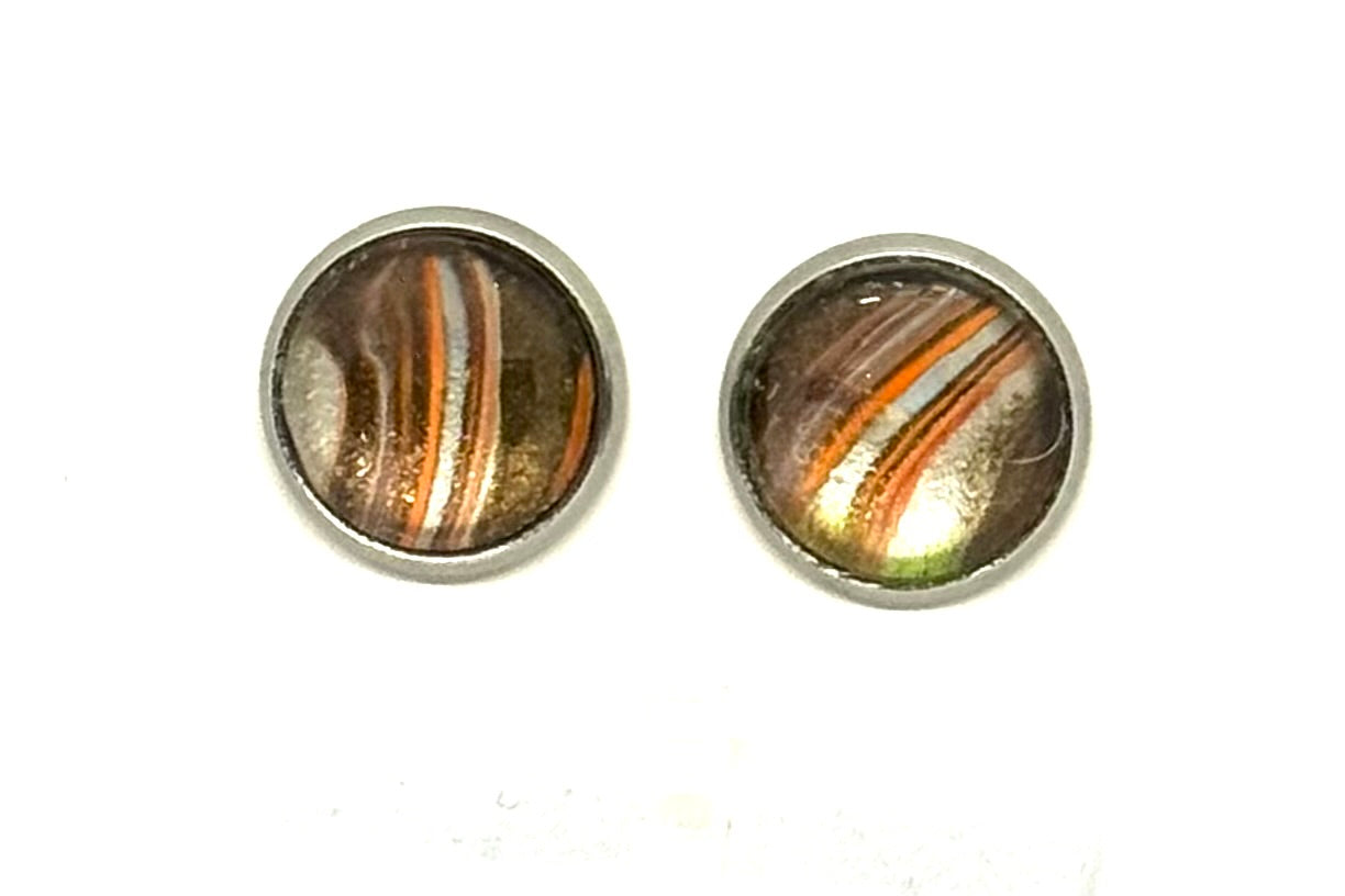 Copper Chaos & Sunset Sass | Handmade Abstract Stud Earrings